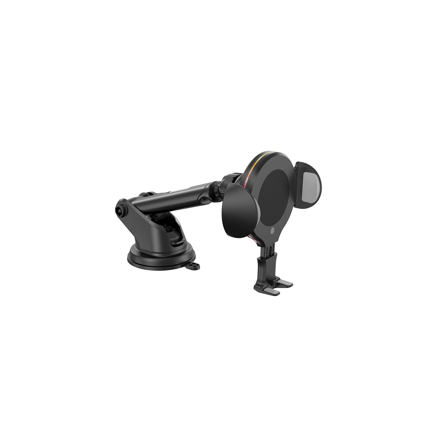 Wireless Charger Car Cell Phone Holder, Qi Fast Wireless Charging Long Arm Vent Dashboard Windshield Phone Holder