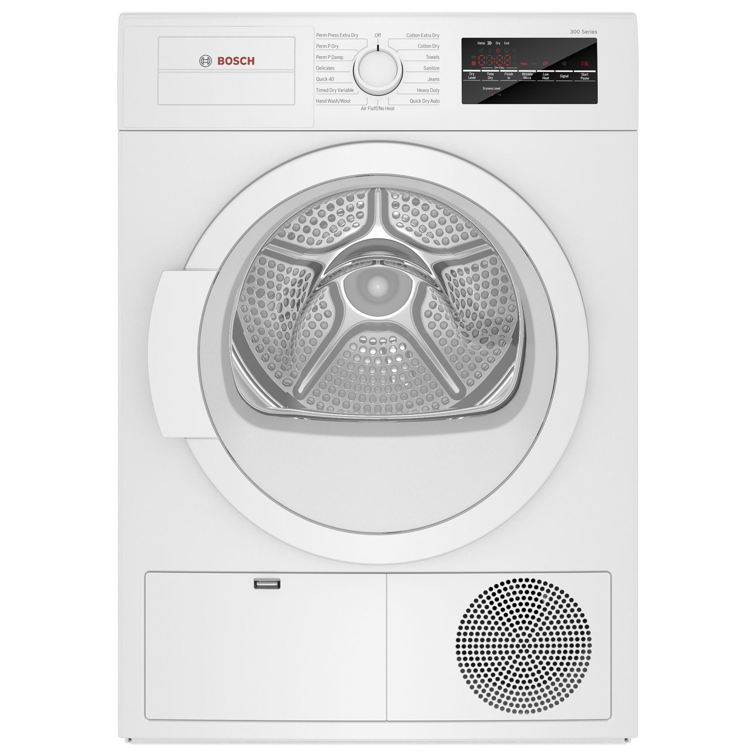 Bosch 300 Series 4.0 Cu. Ft. Electric Condenser Dryer (WTG86403UC) - White