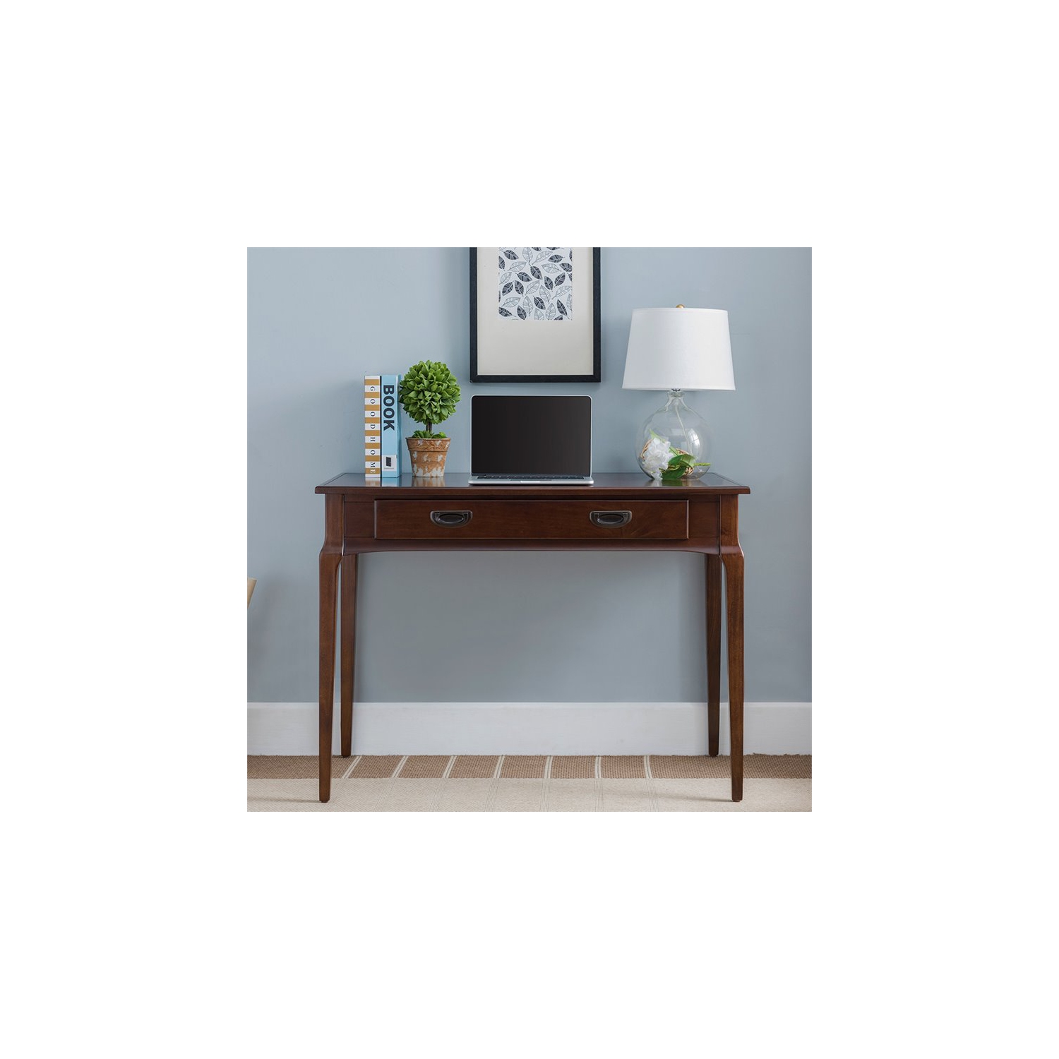 Leick Home Stratus Computer Desk in Heartwood Cherry