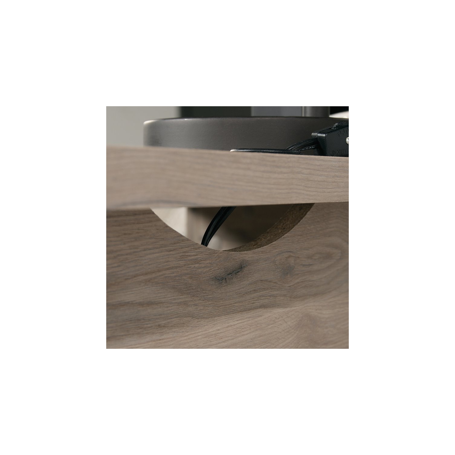 Sauder Summit Station Contemporary Wood L-Shape Computer Desk in Laurel Oak