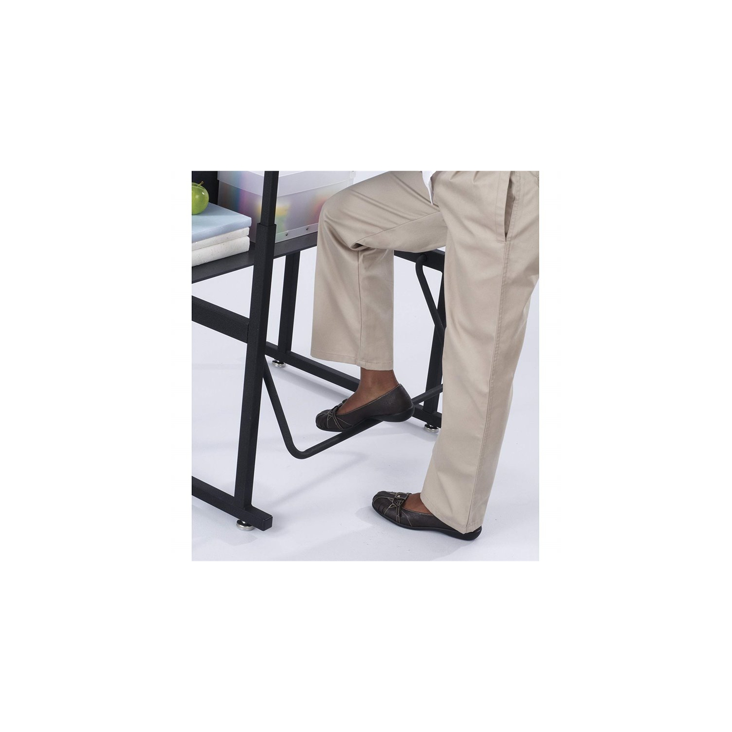 Pemberly Row 24" x 36" Student Desk in Beige with Book Box