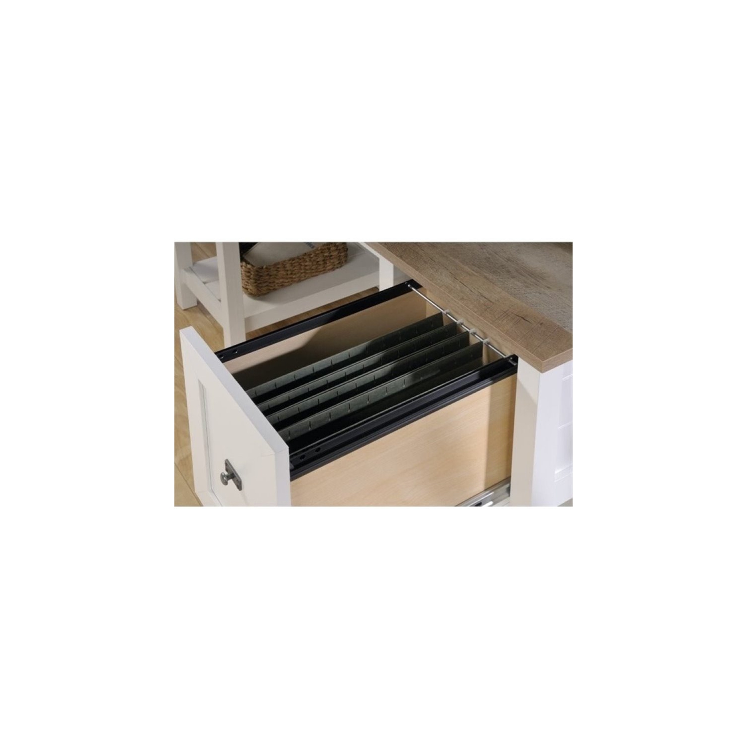 Bowery Hill Home Office Desk in Soft White