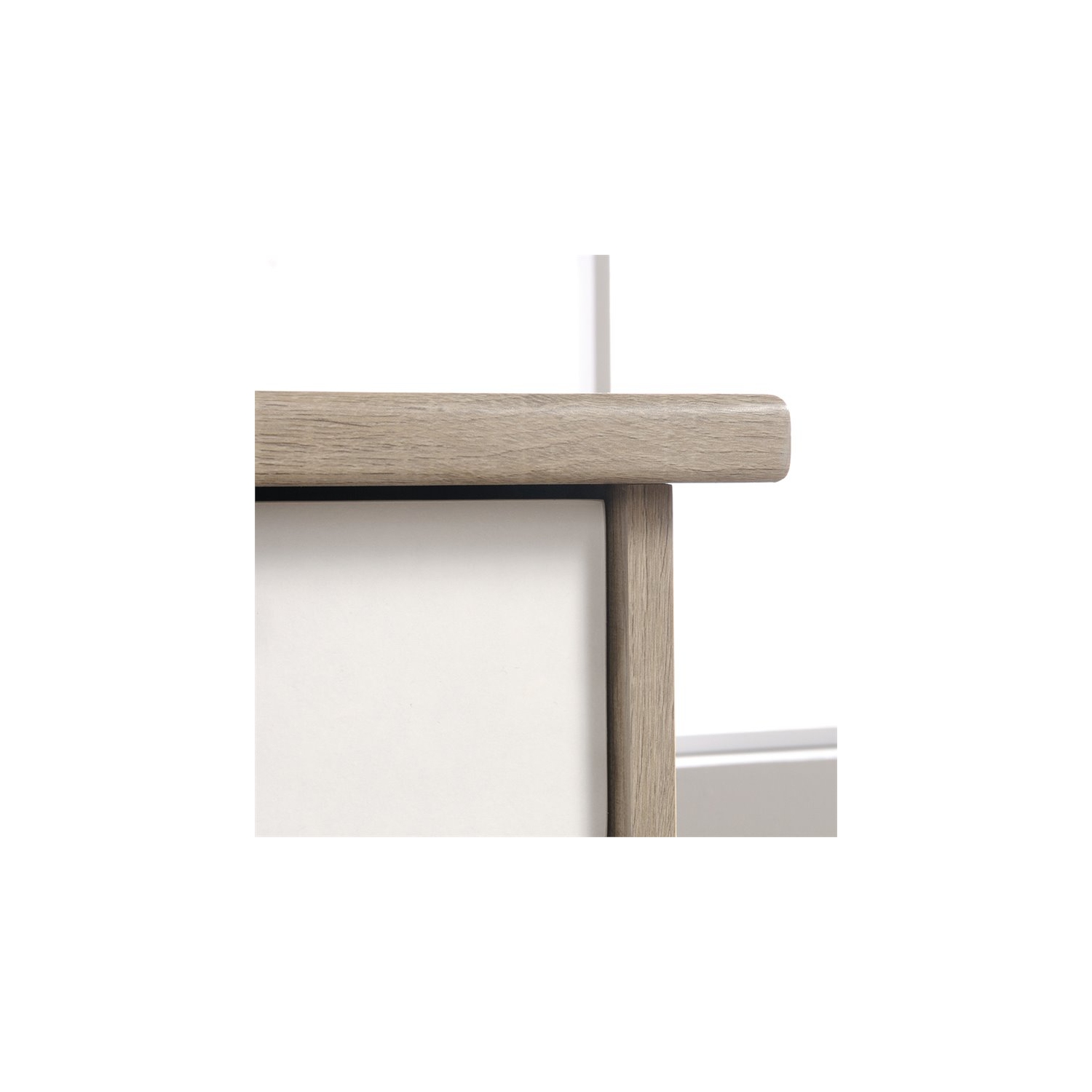 Sauder – Bureau de direction Anda Norr, chêne ciel et blanc