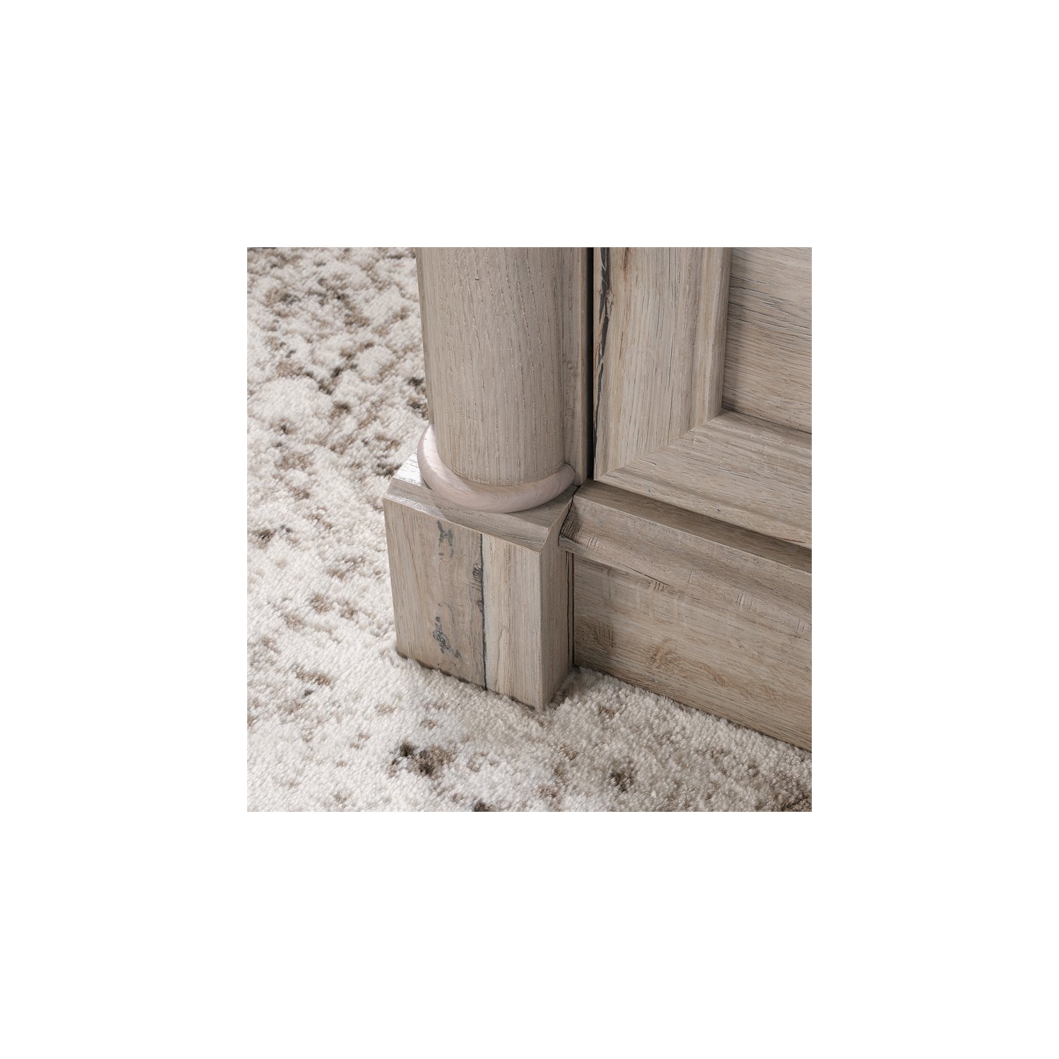 Sauder – Bureau d’ordinateur contemporain en L Palladia, bois, chêne divisé