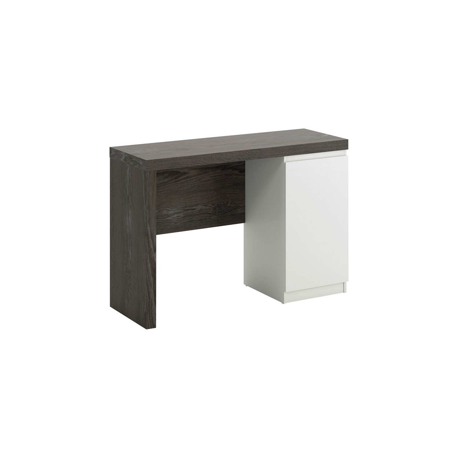 Sauder Hudson Court Engineered Wood Computer Desk in Charcoal Ash with Pearl Oak