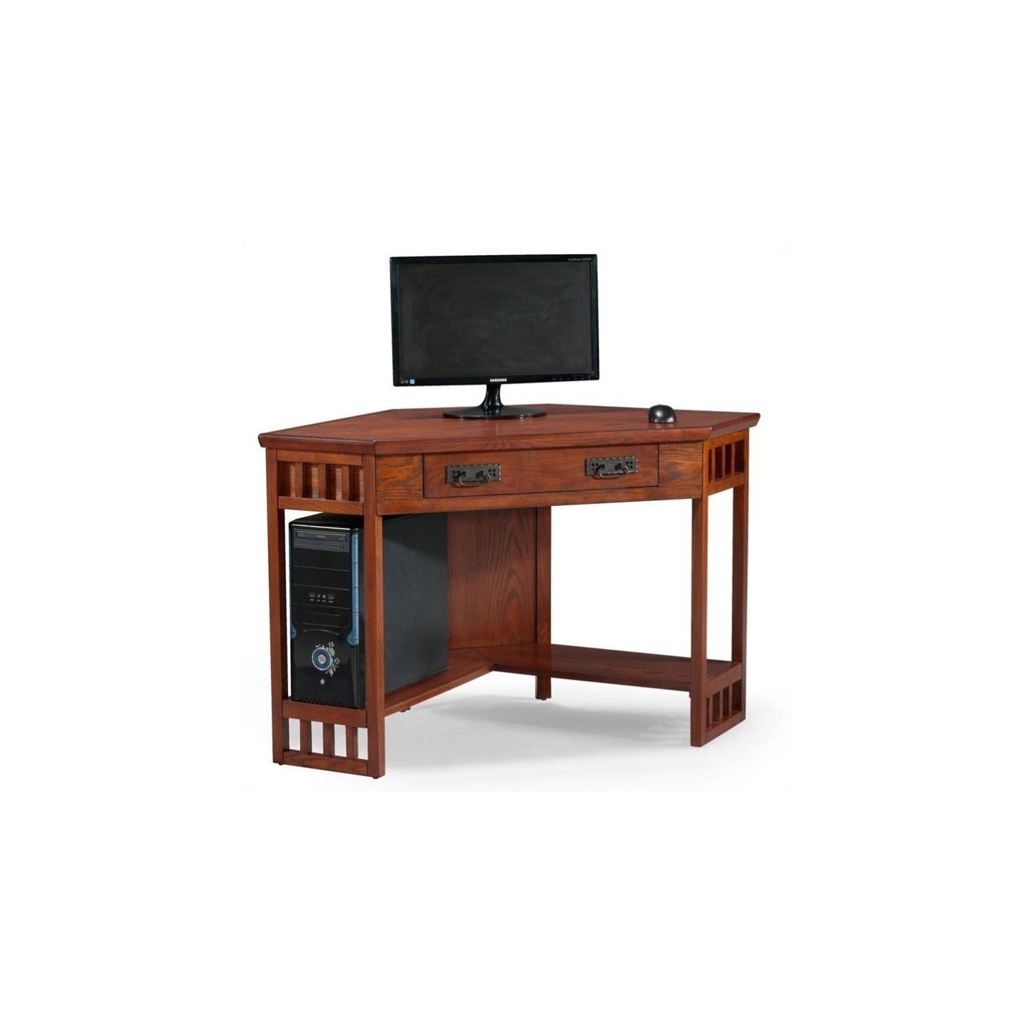 Bowery Hill Corner Computer Desk in Mission Oak
