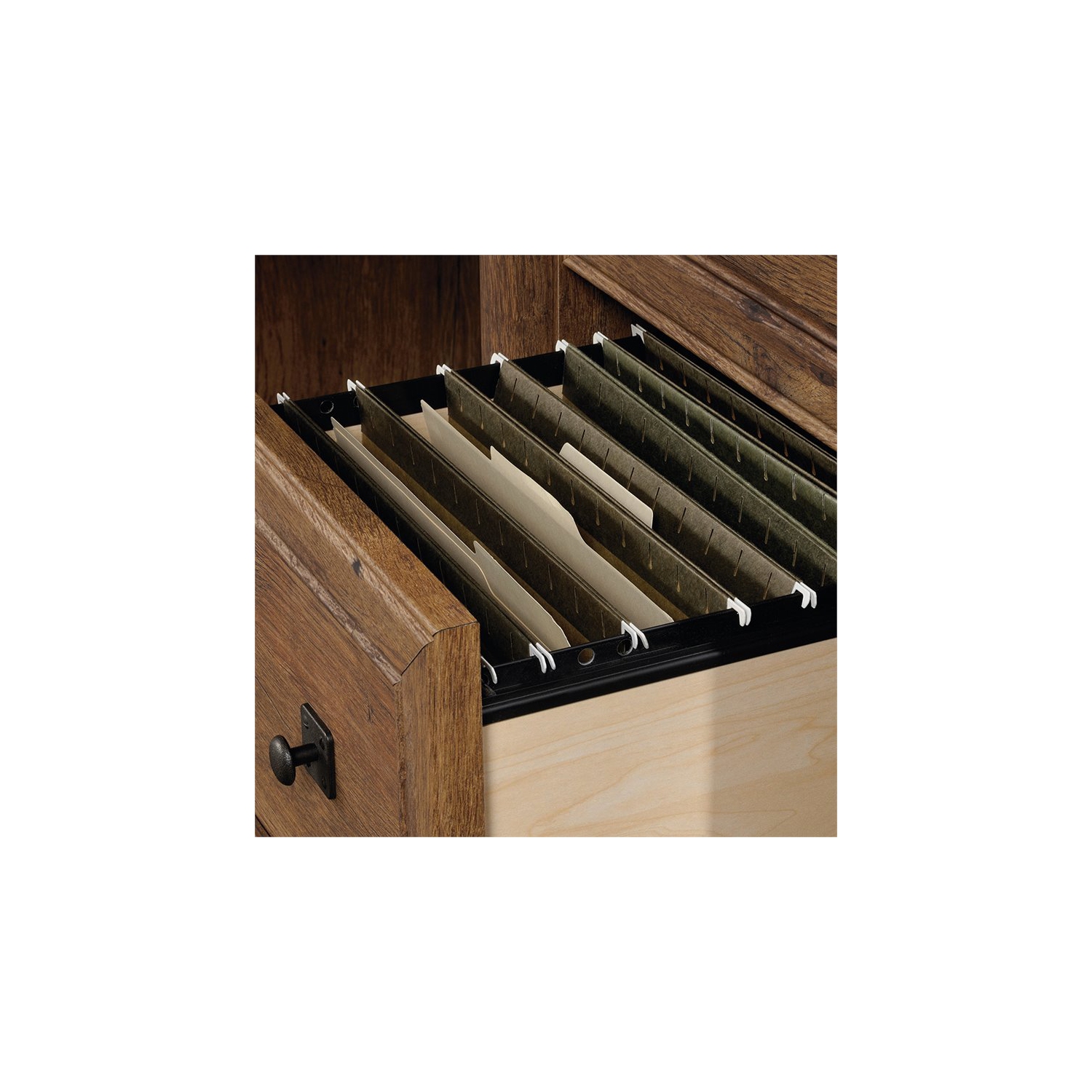 Sauder Palladia Contemporary Wood Computer Desk in Vintage Oak