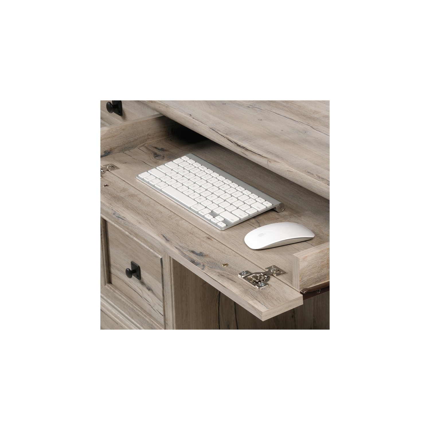 Sauder Palladia Contemporary Wood Executive Desk in Split Oak