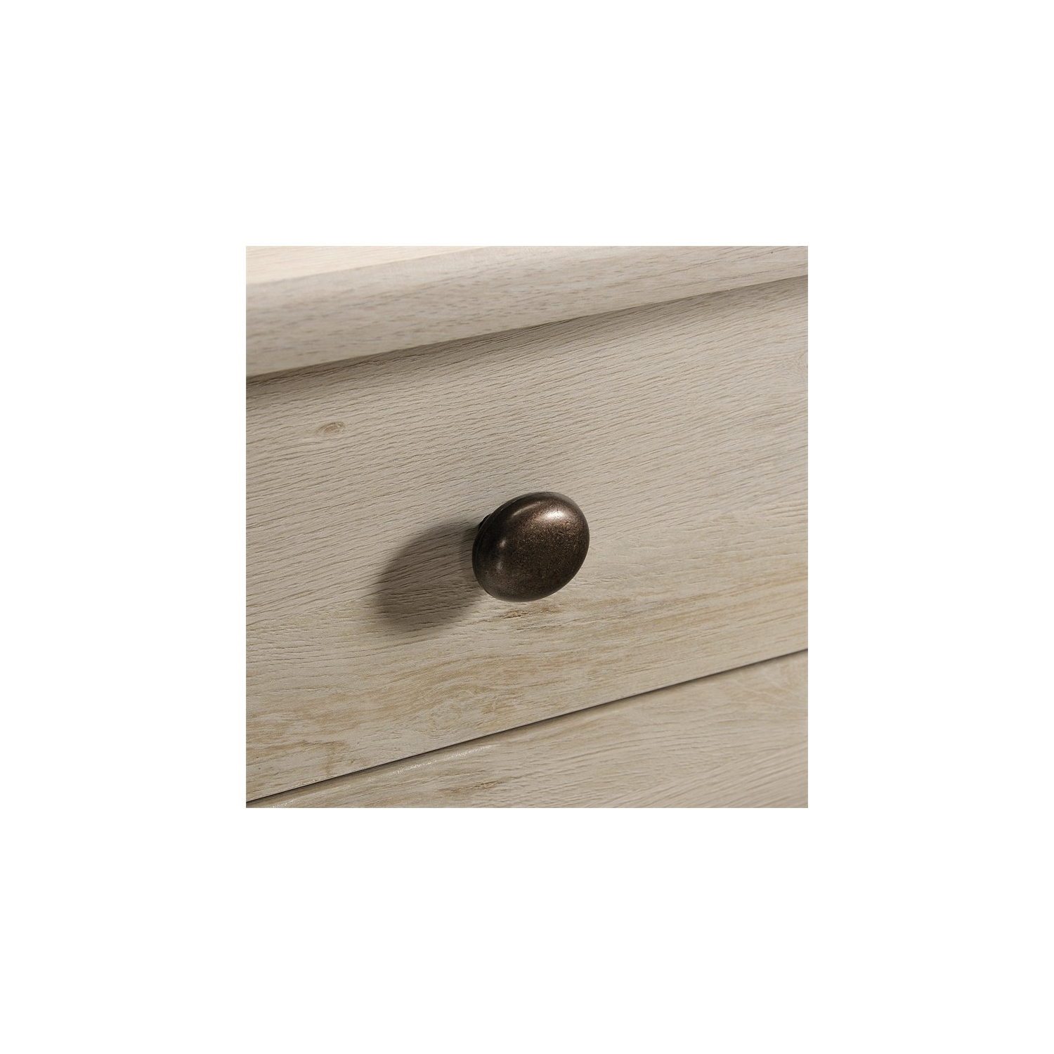 Sauder – Bureau en L en bois d’ingénierie Edge Water, marron blanchi