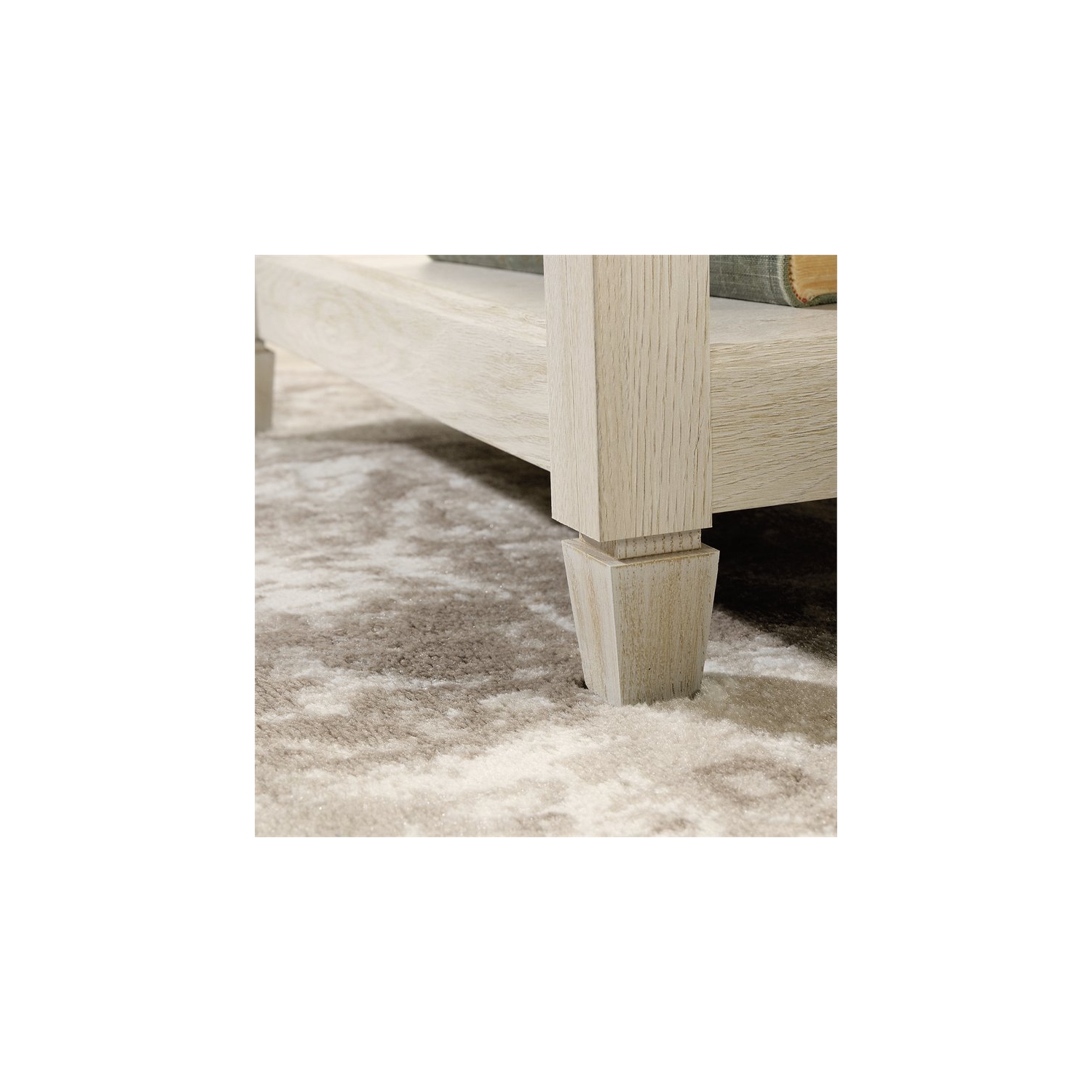 Sauder – Bureau en L en bois d’ingénierie Edge Water, marron blanchi