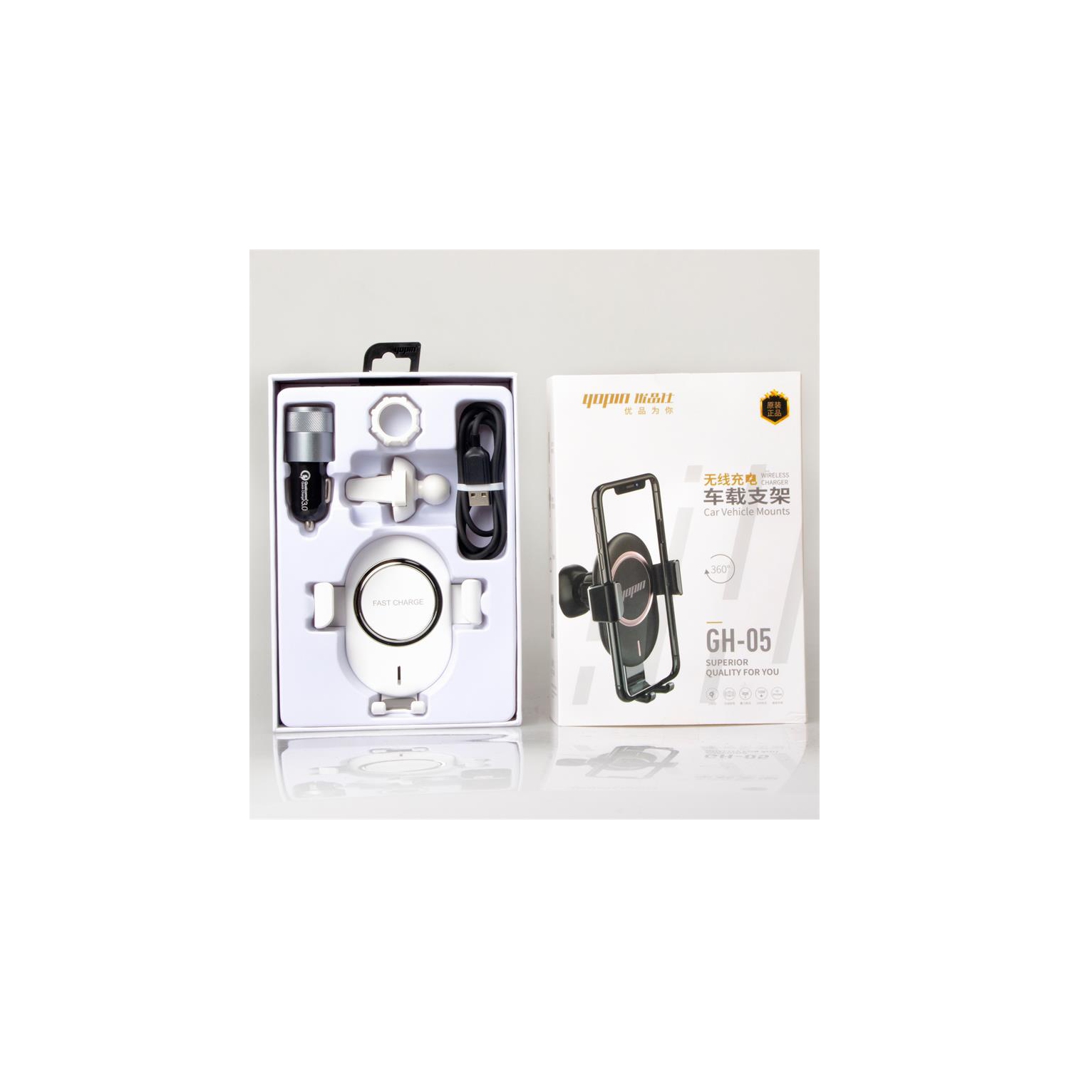 10W Universal Travel Adapter Charging Kit with Car Mount Charger with Usb cable+qc3.0 car charger fast Wireless Charge