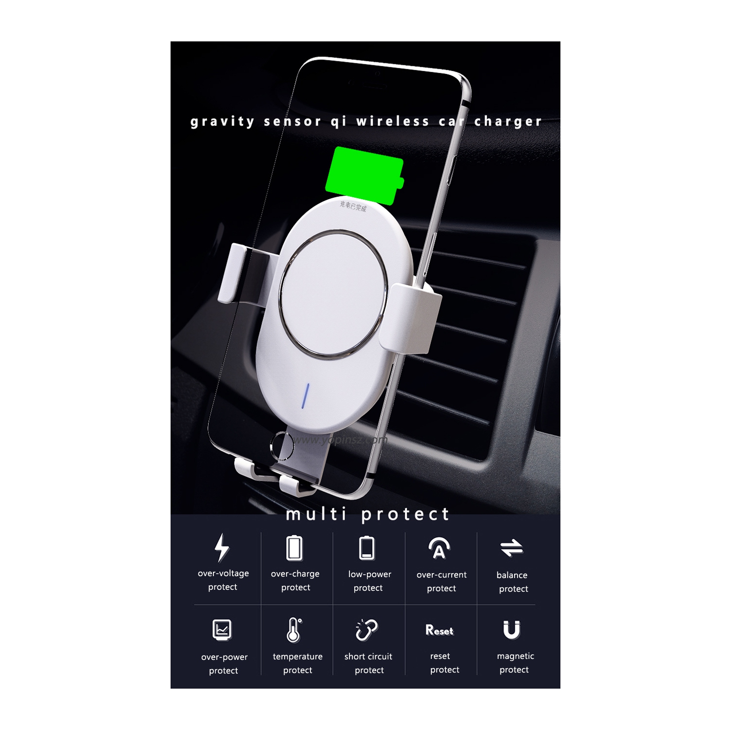 10W Universal Travel Adapter Charging Kit with Car Mount Charger with Usb cable+qc3.0 car charger fast Wireless Charge