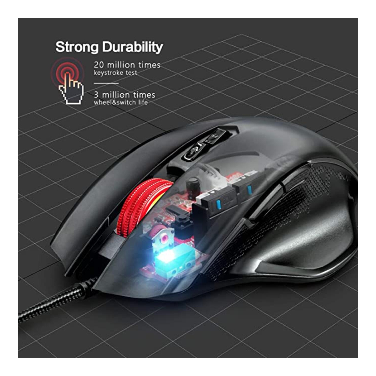 ONE-UP® G6 Avago3050 Right-handed Ergonomics Wired Optical Gaming Mouse