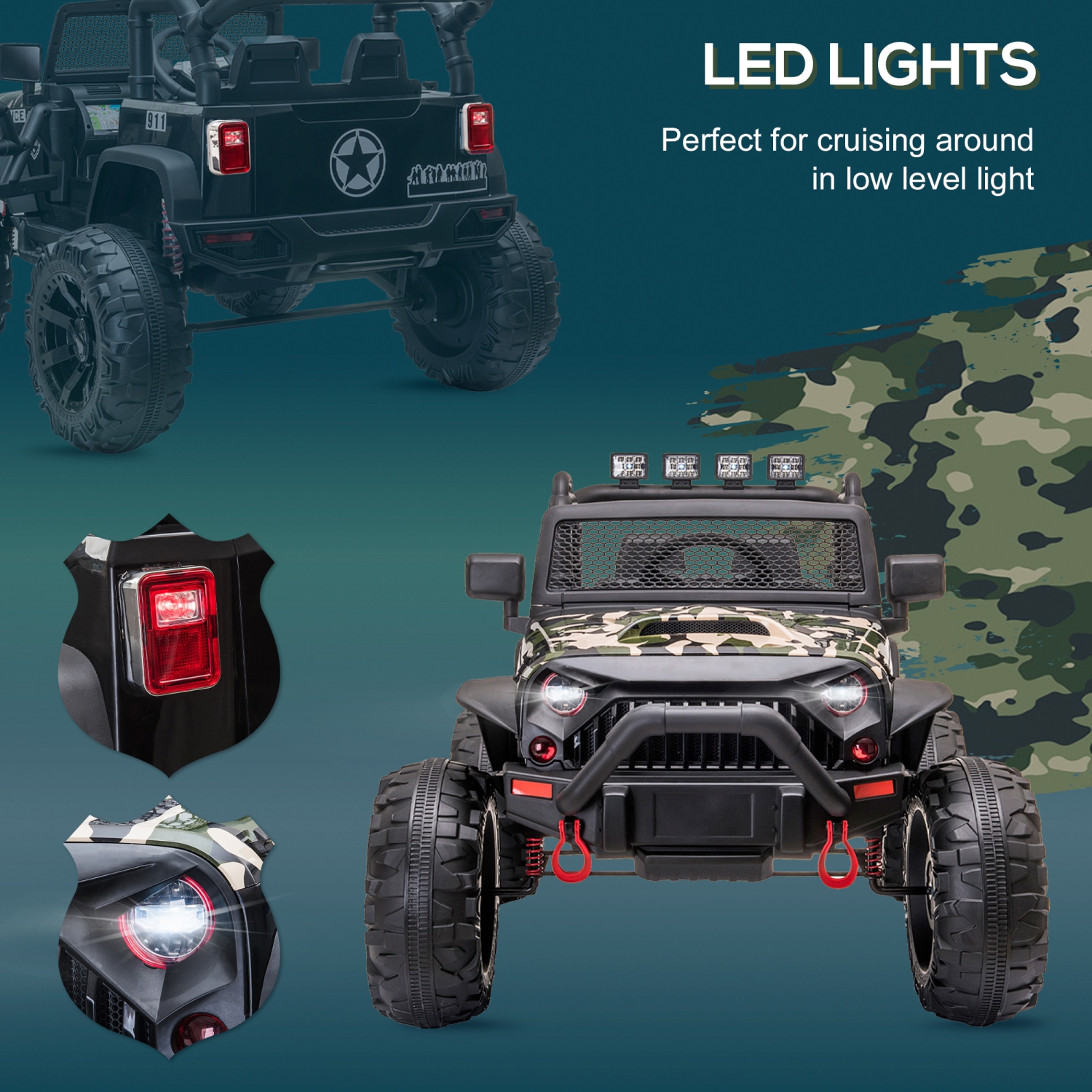 Aosom 12V Battery-powered Kids Electric Ride On Car with Parental Remote Control - Black