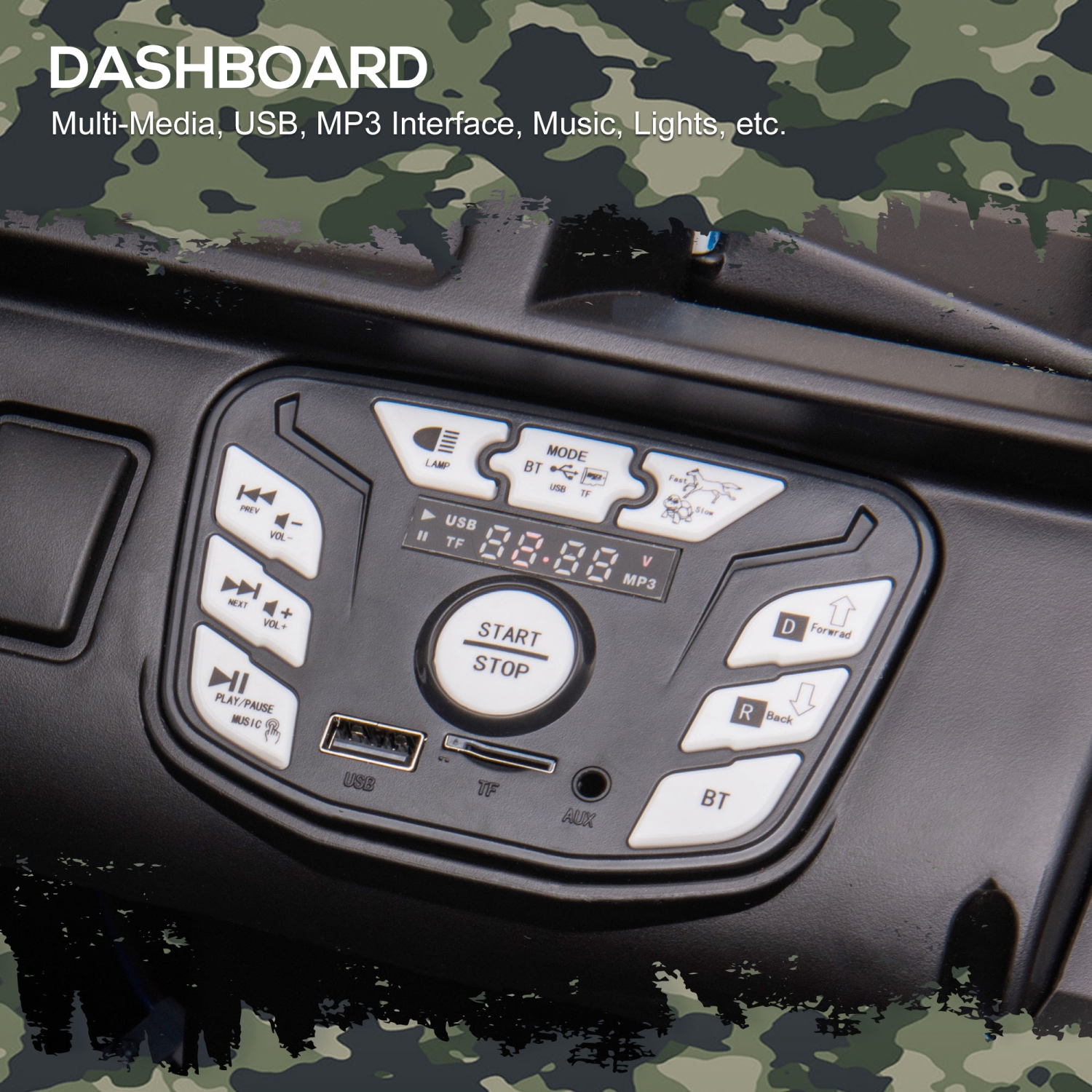 Aosom 12V Battery-powered Kids Electric Ride On Car with Parental Remote Control - Black