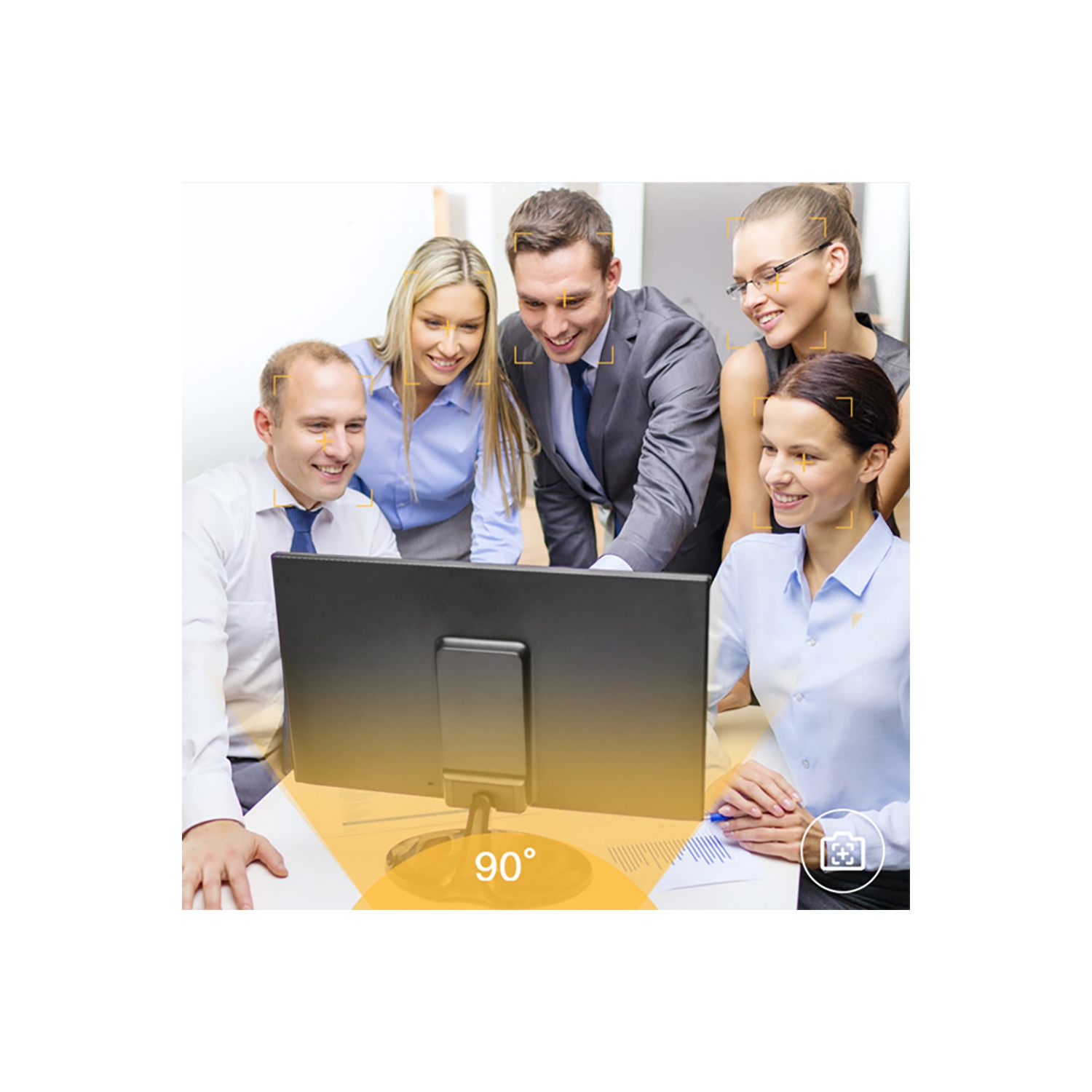 SenseiPhoto 4K Webcam avec éclairage et microphone, panneau lumineux LED, focus automatique et luminosité réglable avec contrôle tactile | Caméra Web