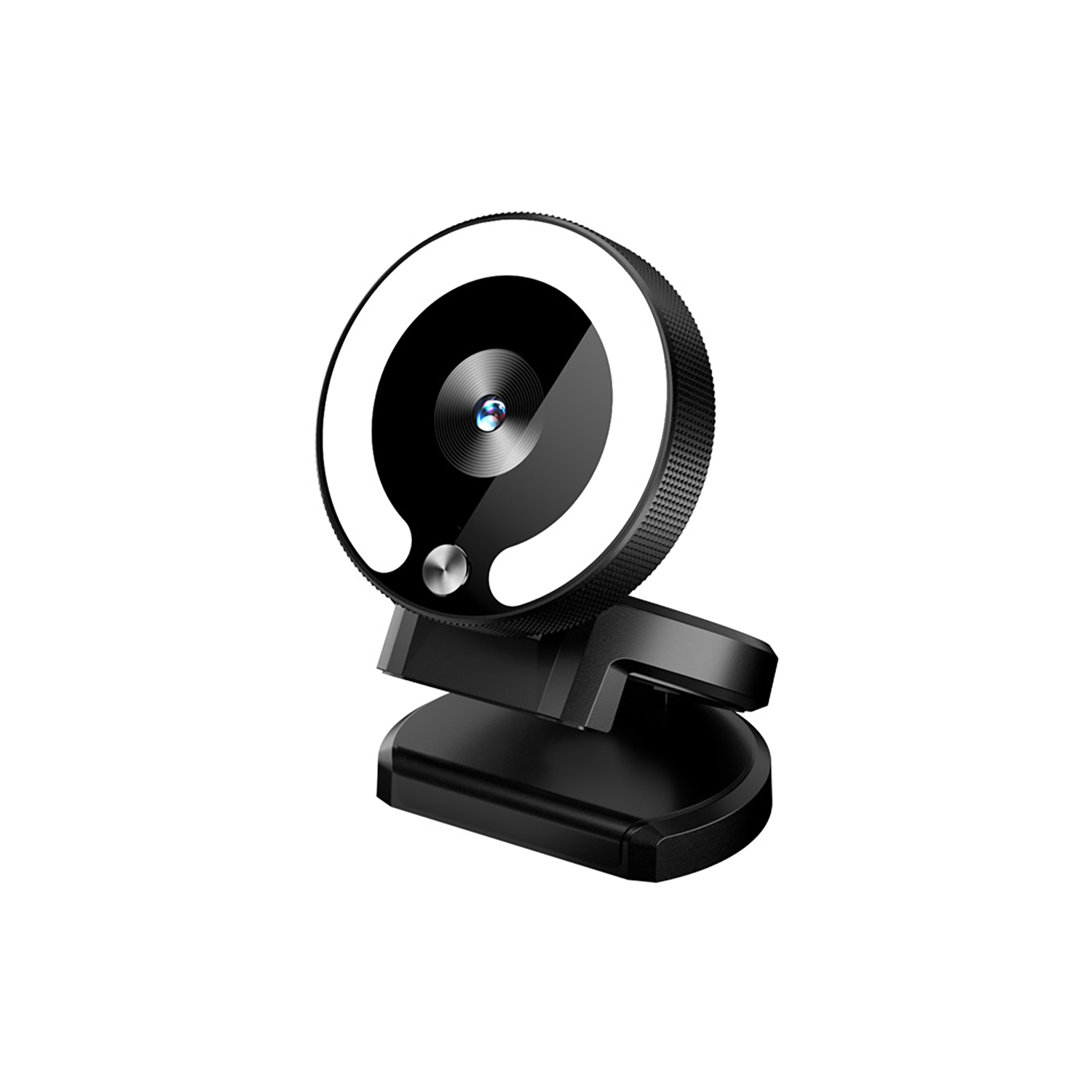 SenseiPhoto 4K Webcam avec éclairage et microphone, panneau lumineux LED, focus automatique et luminosité réglable avec contrôle tactile | Caméra Web