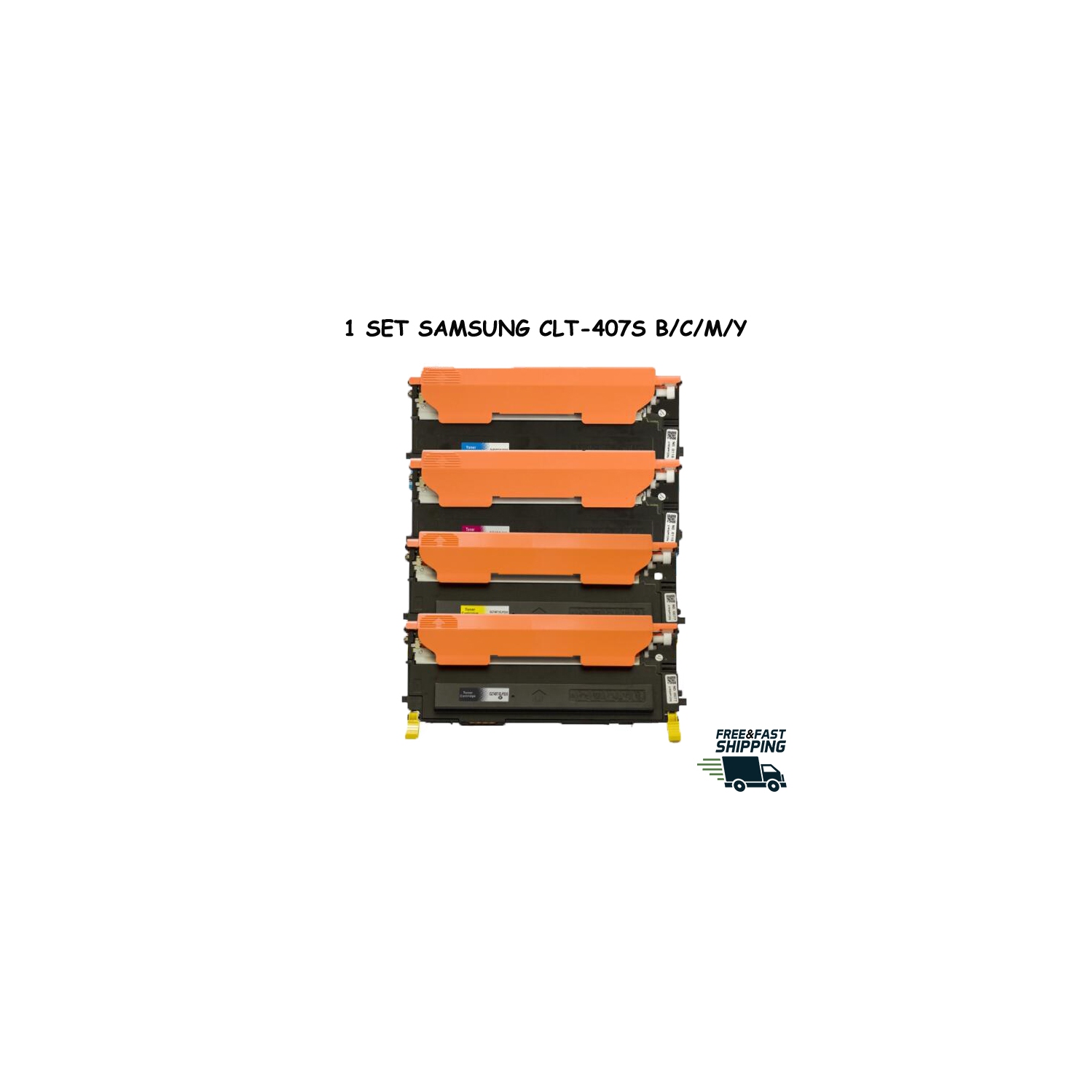 Bestoner™ Samsung 407/CLT-407/CLT407S BK/M/Y/C Toner Cartridge for Printer CLP-326/CLP-325/CLX-3180/CLX-3185/CLX-3186