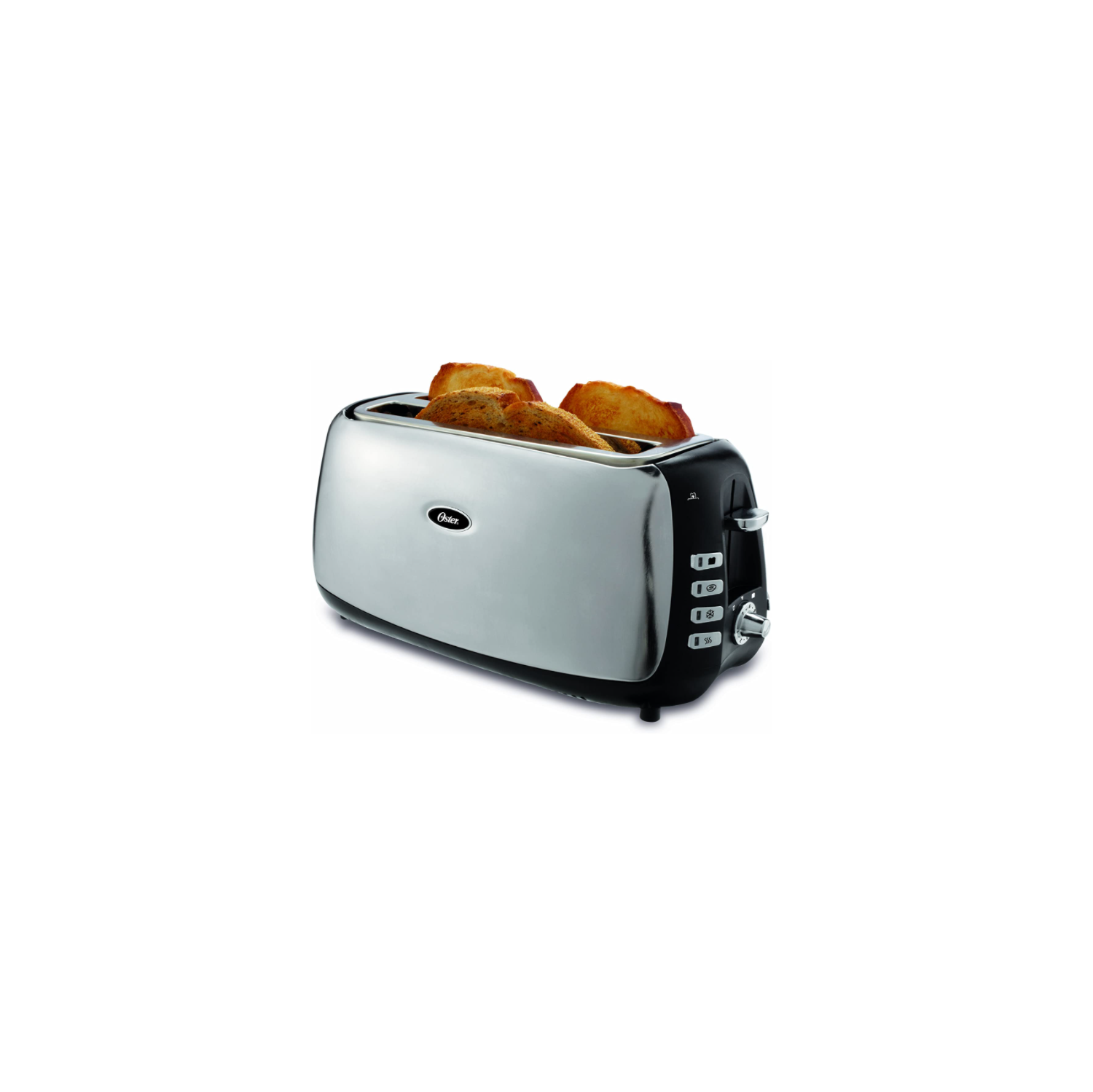 Oster 4 Slice Long Slot Toaster, Polished Stainless Steel - TSSTJCPS01-033