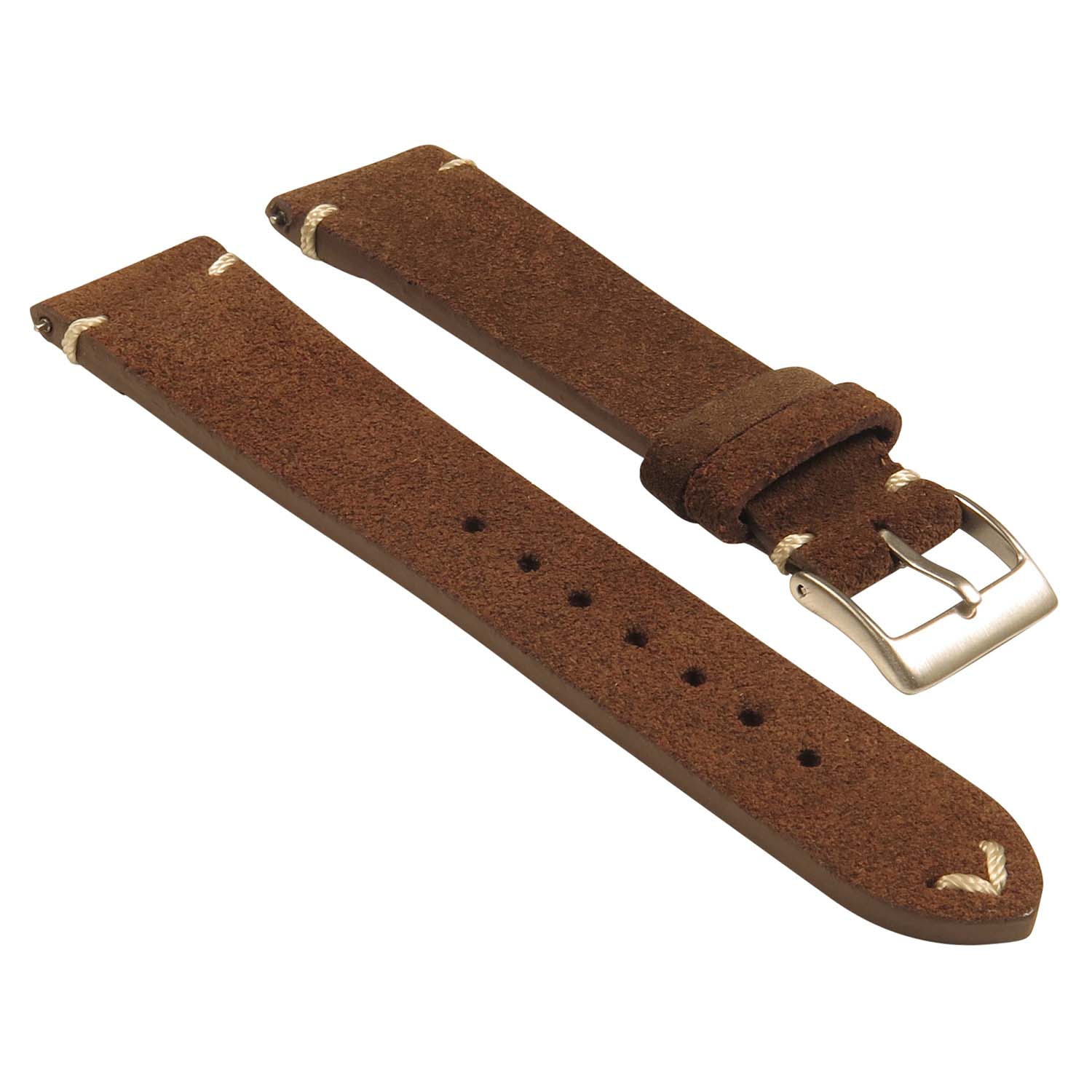 StrapsCo Suede Watch Band Strap for Fitbit Charge 4 & Charge 3 - Standard - Brown