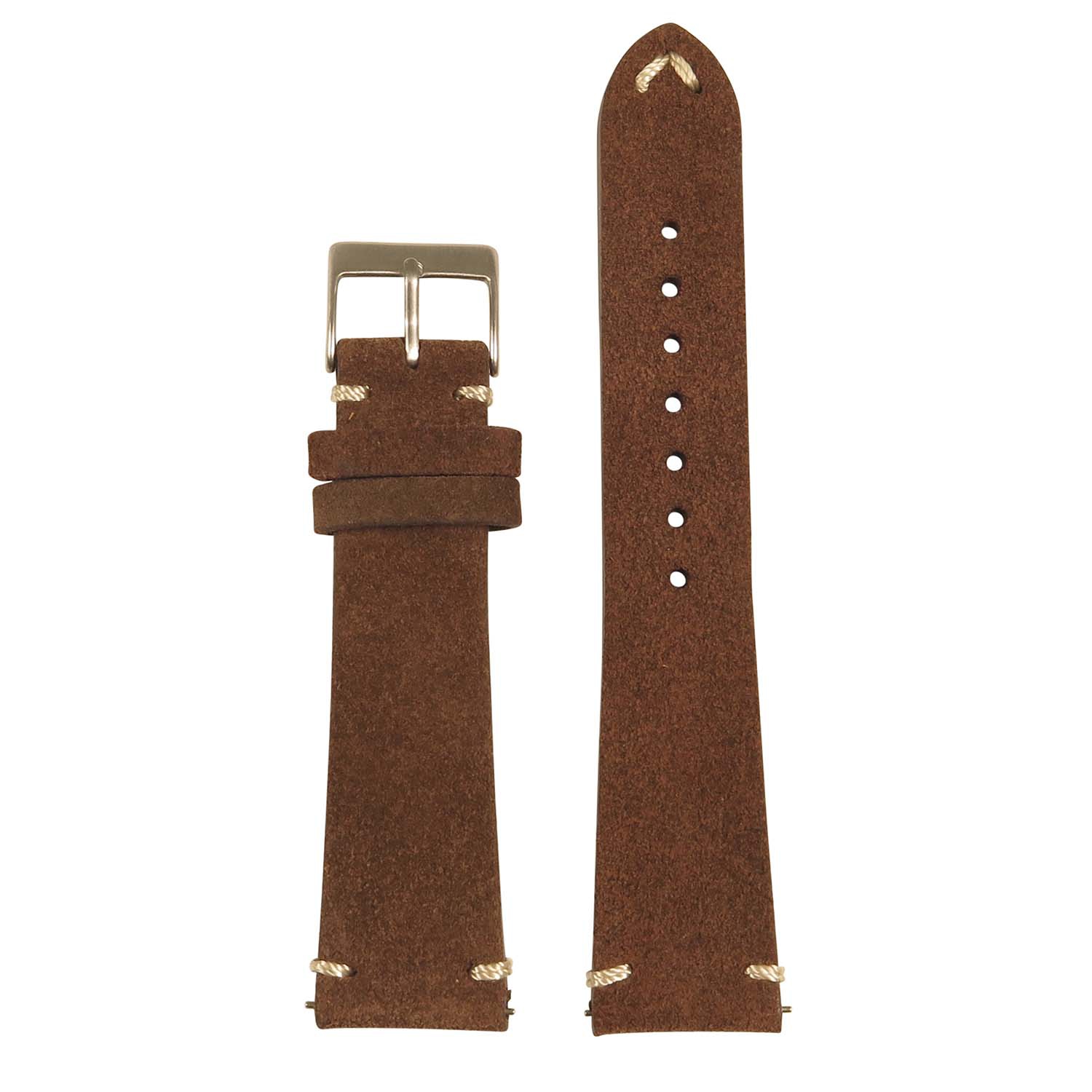 StrapsCo Suede Watch Band Strap for Fitbit Charge 4 & Charge 3 - Standard - Brown