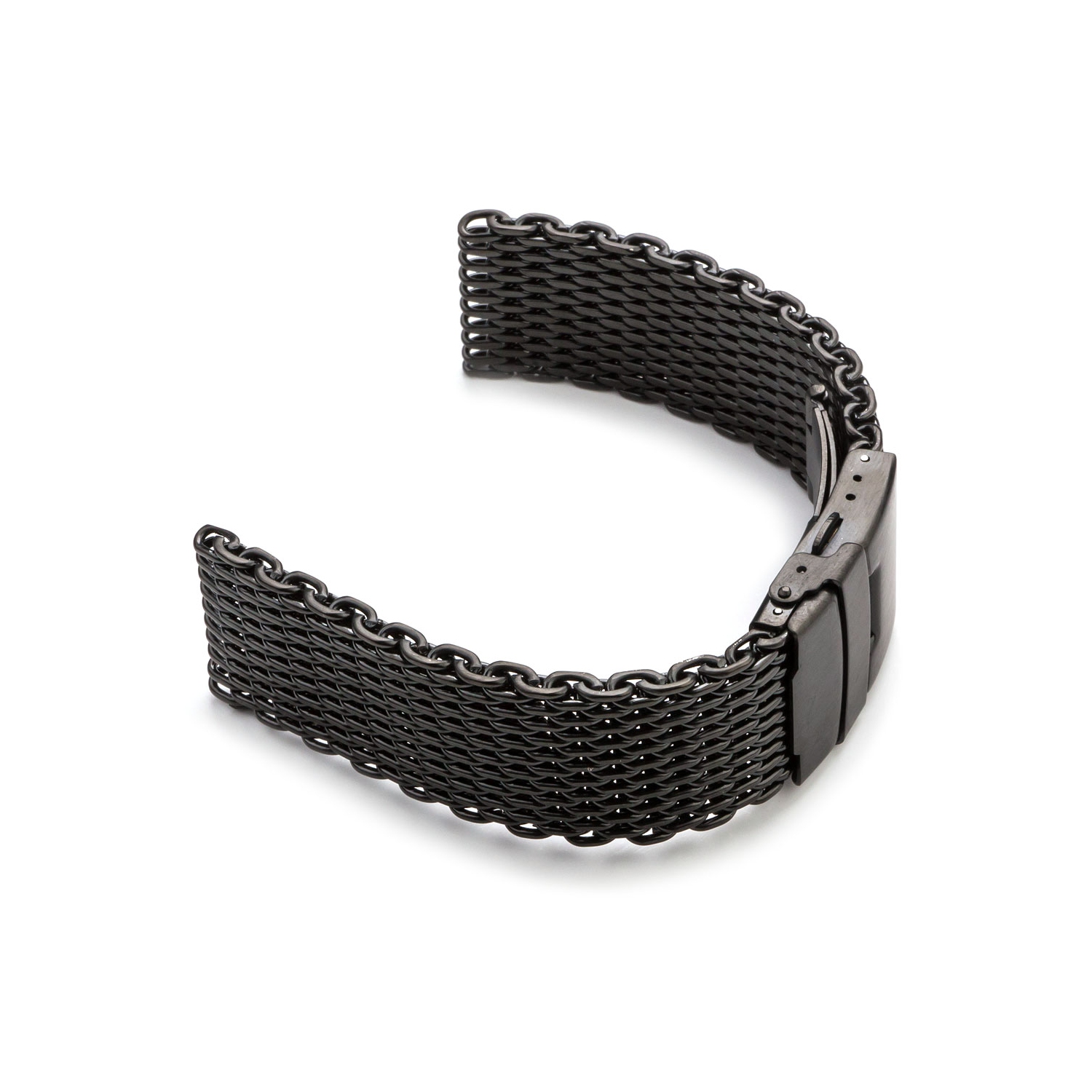 StrapsCo Shark Mesh Band (Short, Standard, Long) for Fitbit Charge 4 & Charge 3 - Short - Black