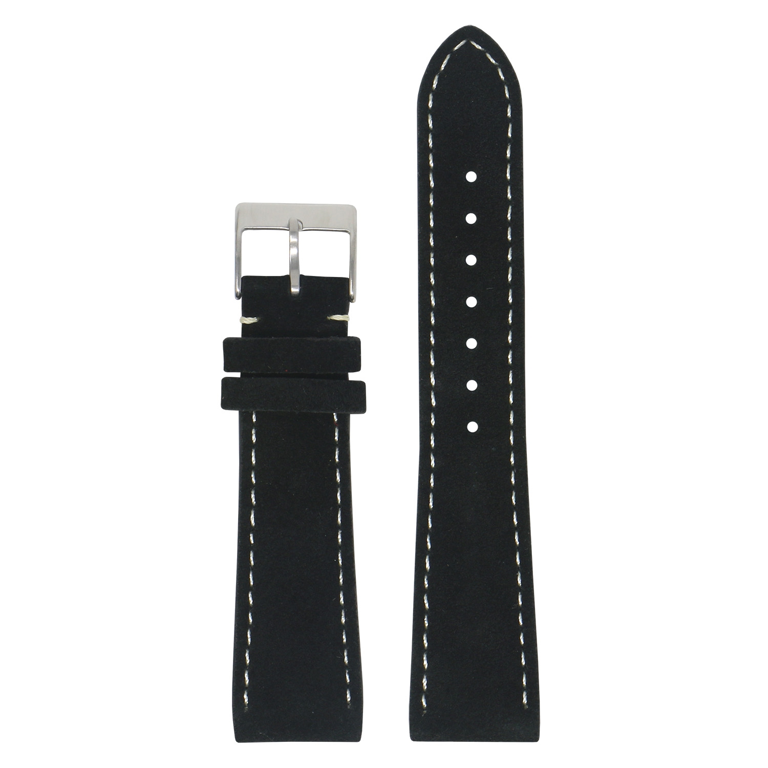 StrapsCo Classic Suede Watch Band Strap for Fitbit Charge 4 & Charge 3 - Standard - Black