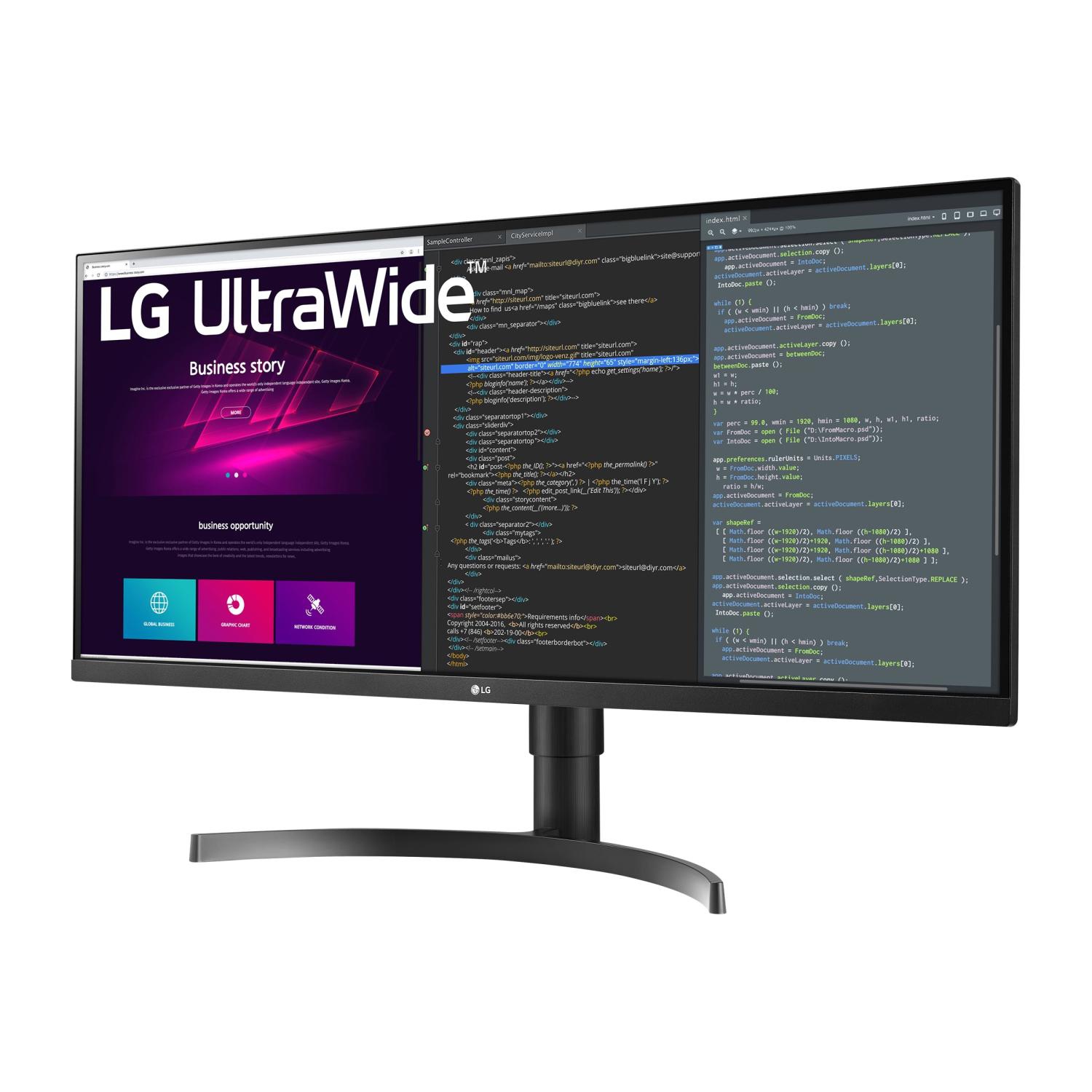 LG 34" WQHD 75Hz 5ms GTG IPS LED Monitor (34WN750-B)