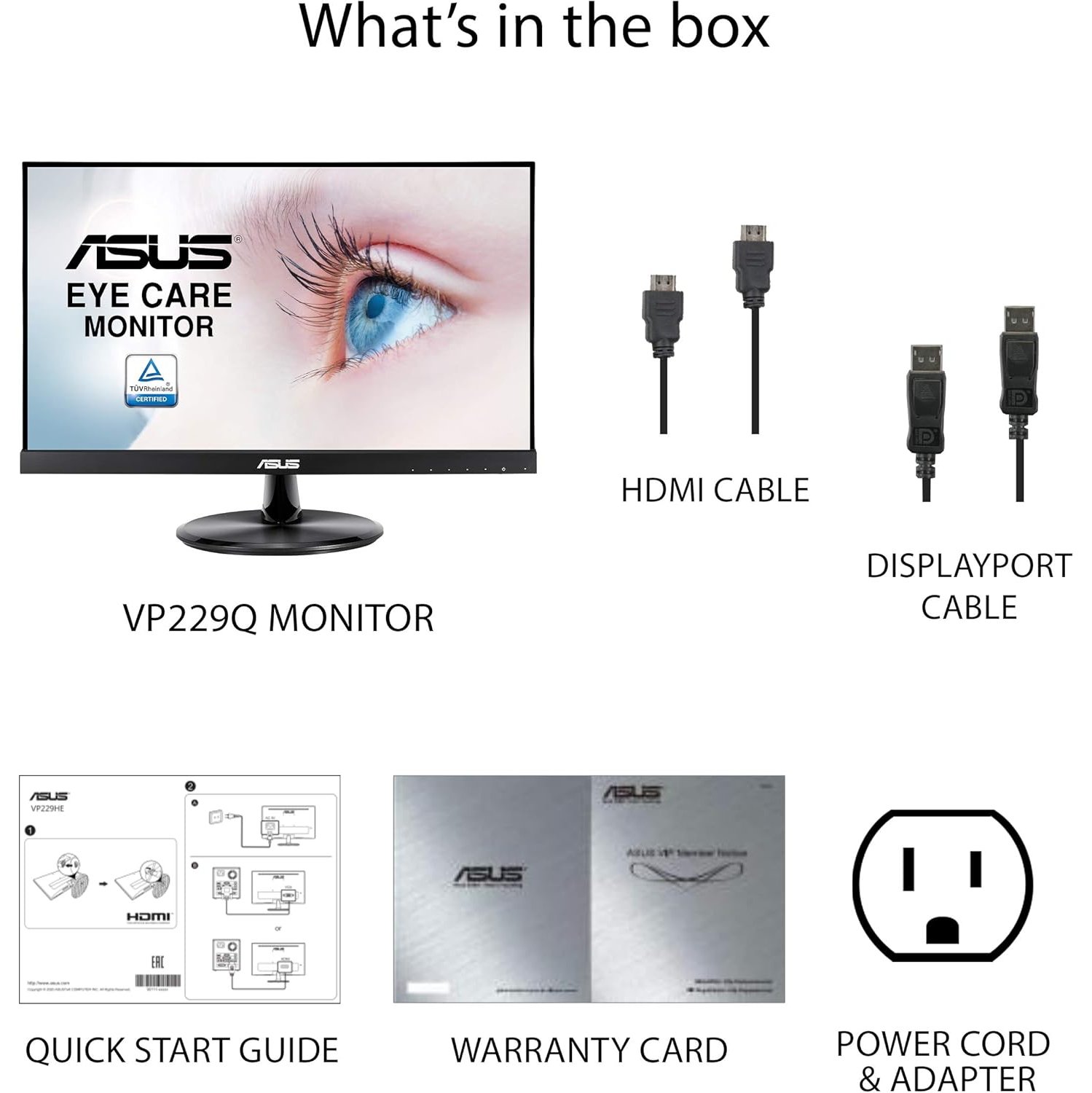 Moniteur FHD LCD IPS 5 ms 75 Hz de 21 5 po d'ASUS - Gris à gris - Noir -