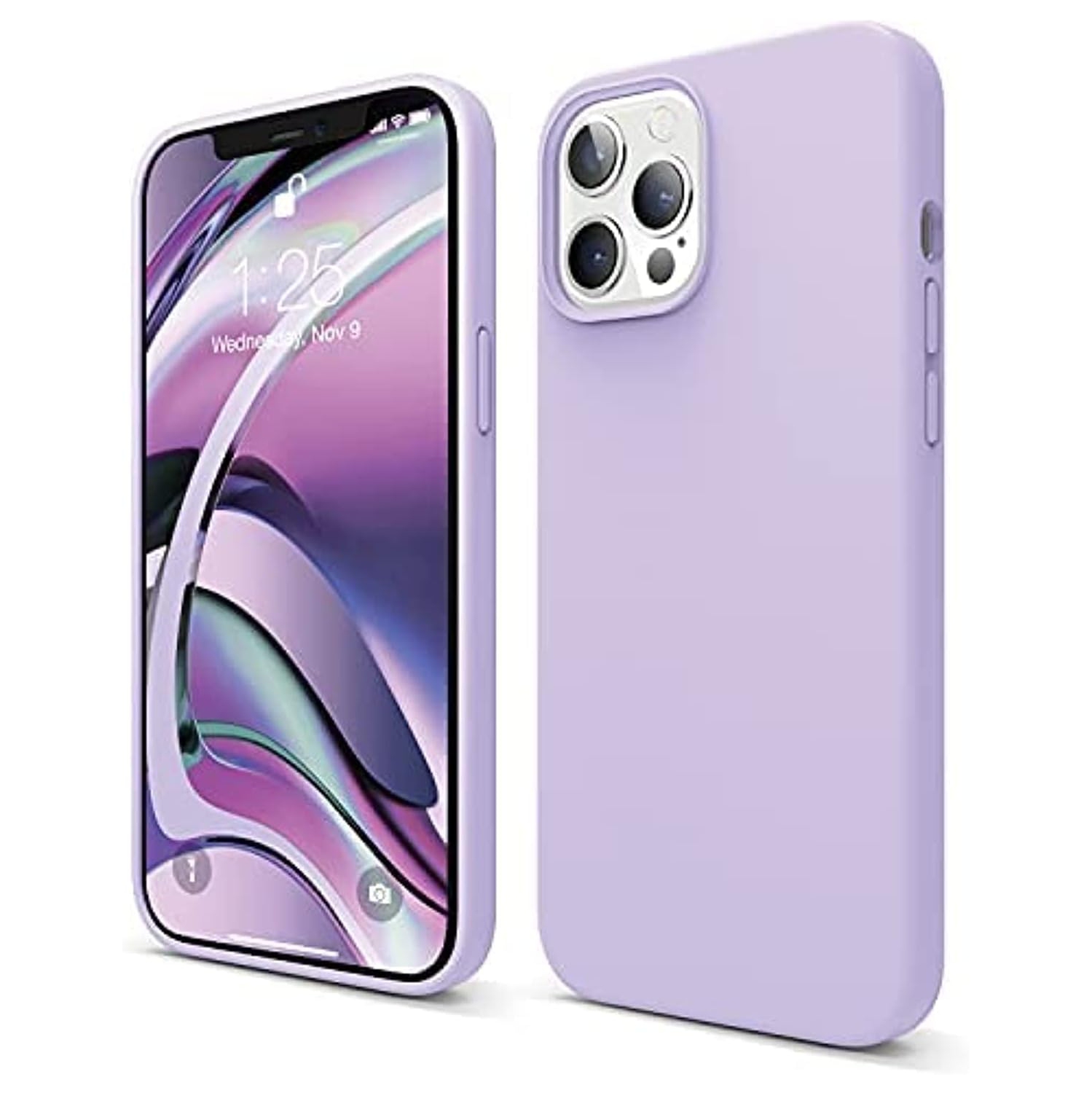 elago Coque en Silicone pour iPhone 12 Pro Max |Violet| - Silicone Liquide de Haute Qualité, Rebords Surelevés Protection Complète