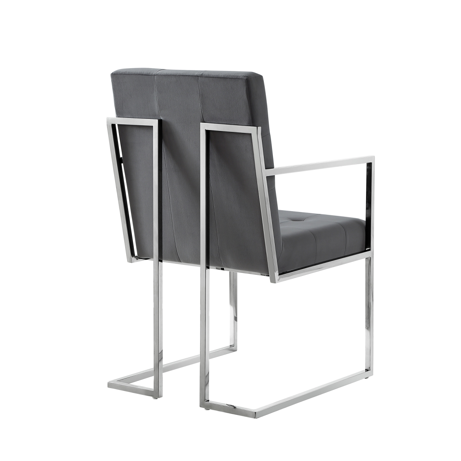 Inspired Home Lauryn Velvet Dining Chair Set of 2, Grey