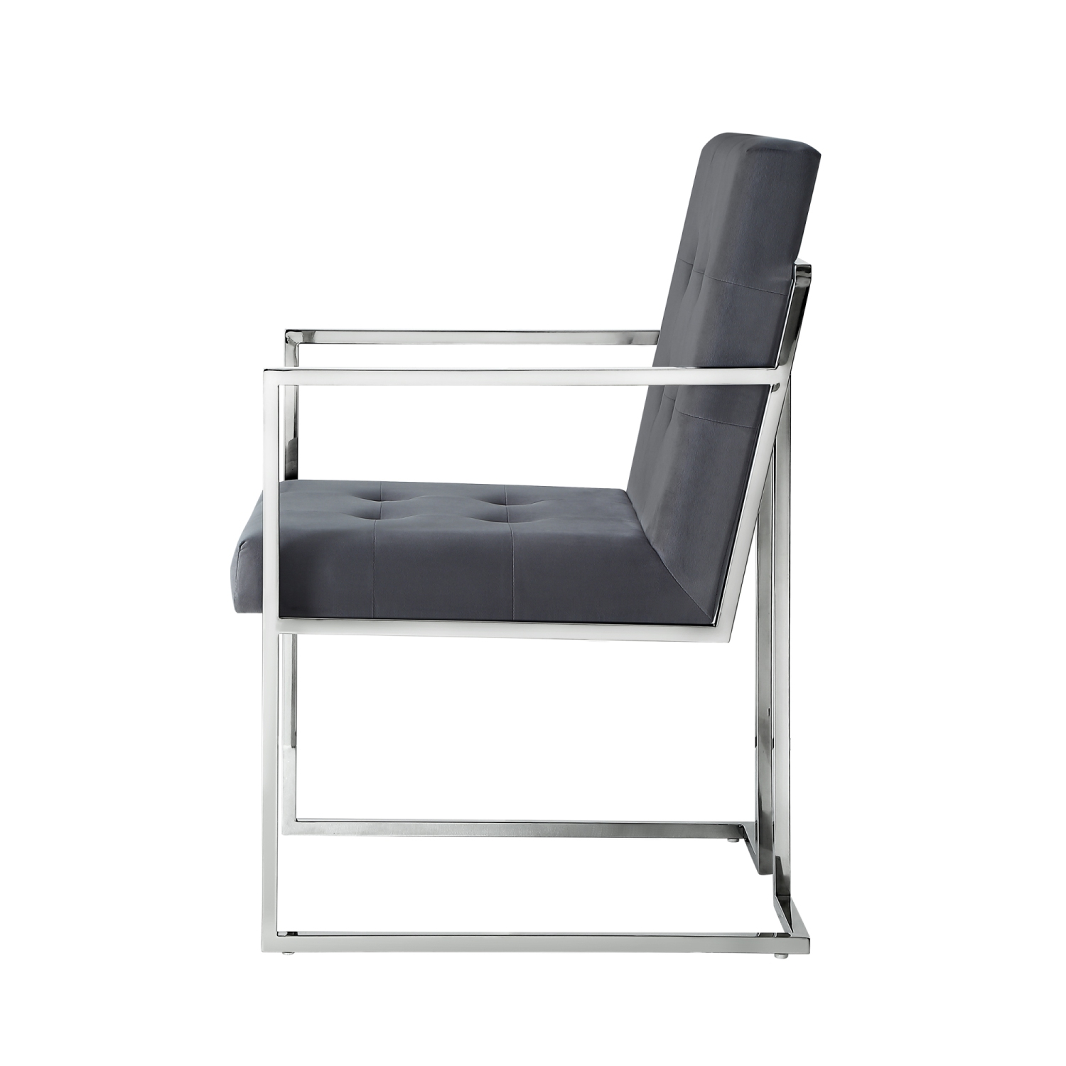 Inspired Home Lauryn Velvet Dining Chair Set of 2, Grey