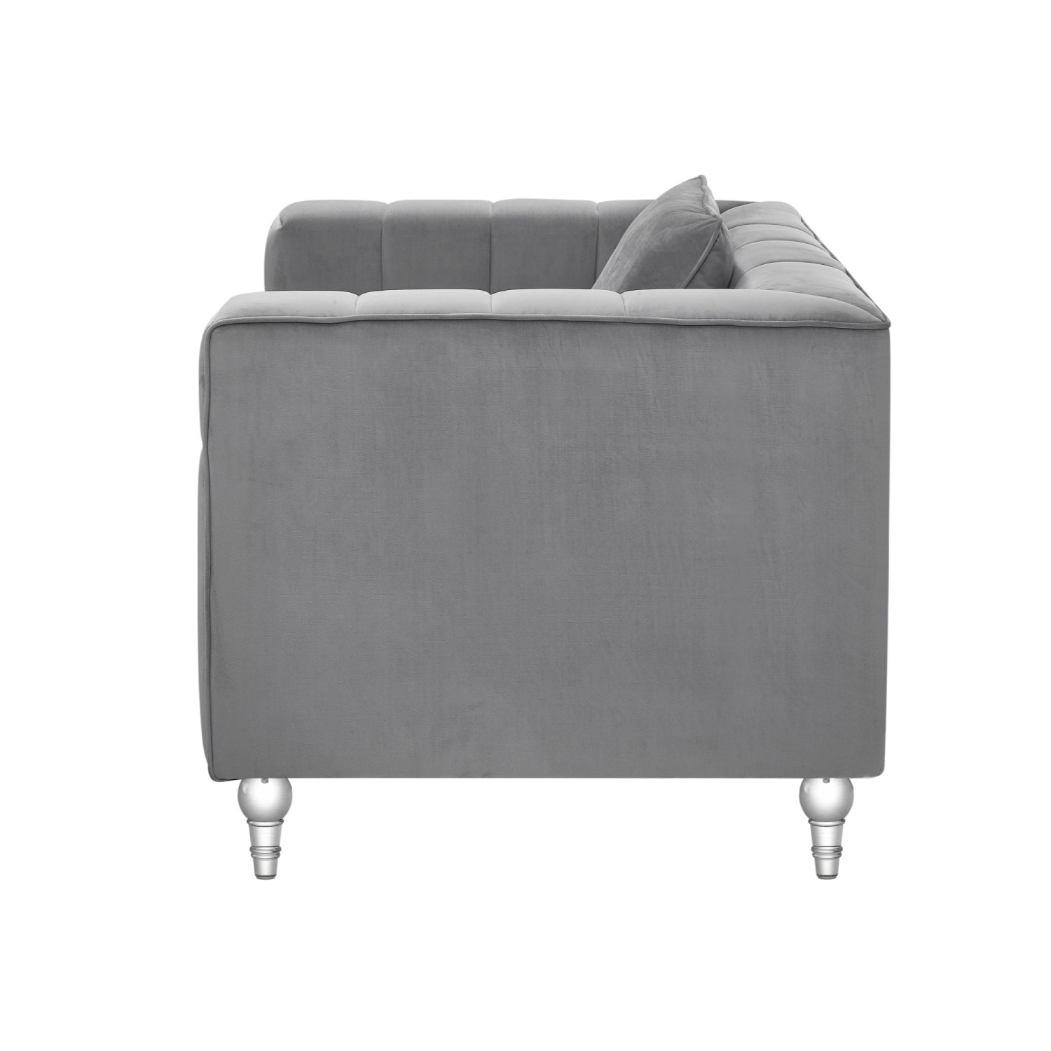 Inspired Home Raelyn Velvet Club Chair, Grey