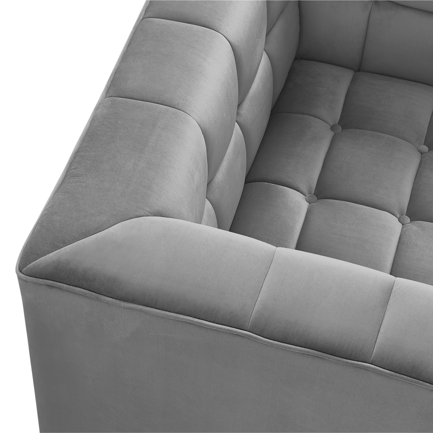 Inspired Home Raelyn Velvet Club Chair, Grey