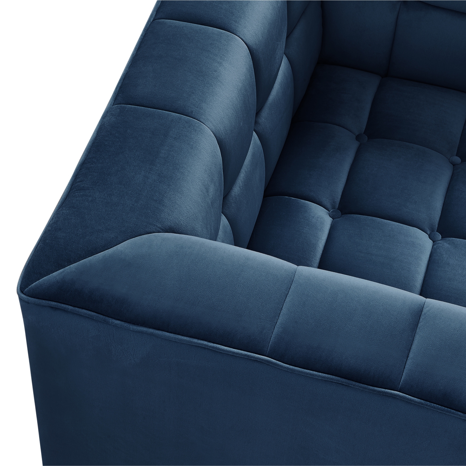 Inspired Home Raelyn Velvet Club Chair, Navy