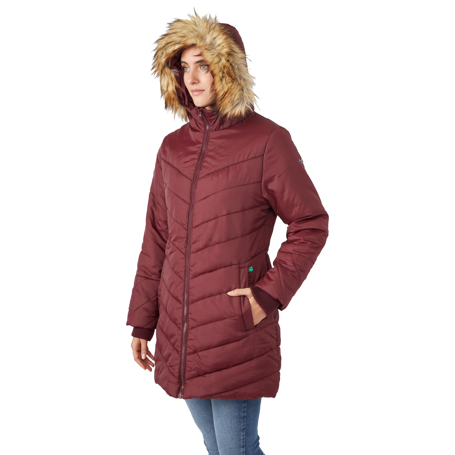 Manteau de maternité bouffant Lexie de Modern Eternity - Moyen - Bourgogne