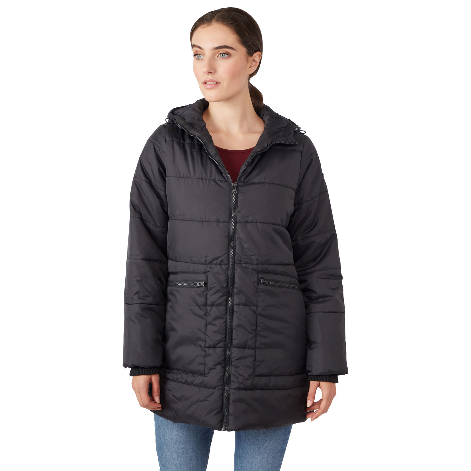 Manteau de maternité bouffant Gianna de Modern Eternity - Très petit - Noir