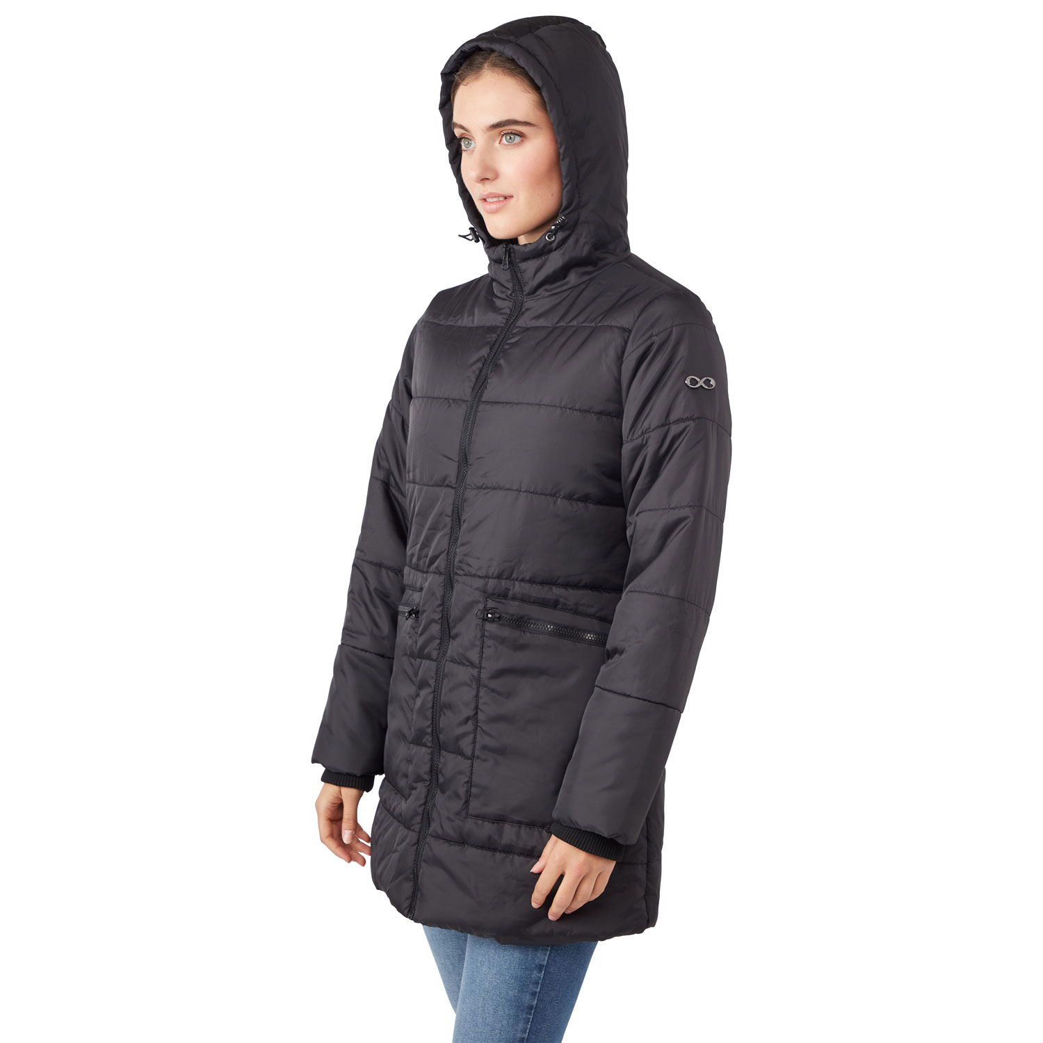 Manteau de maternité bouffant Gianna de Modern Eternity - Très petit - Noir