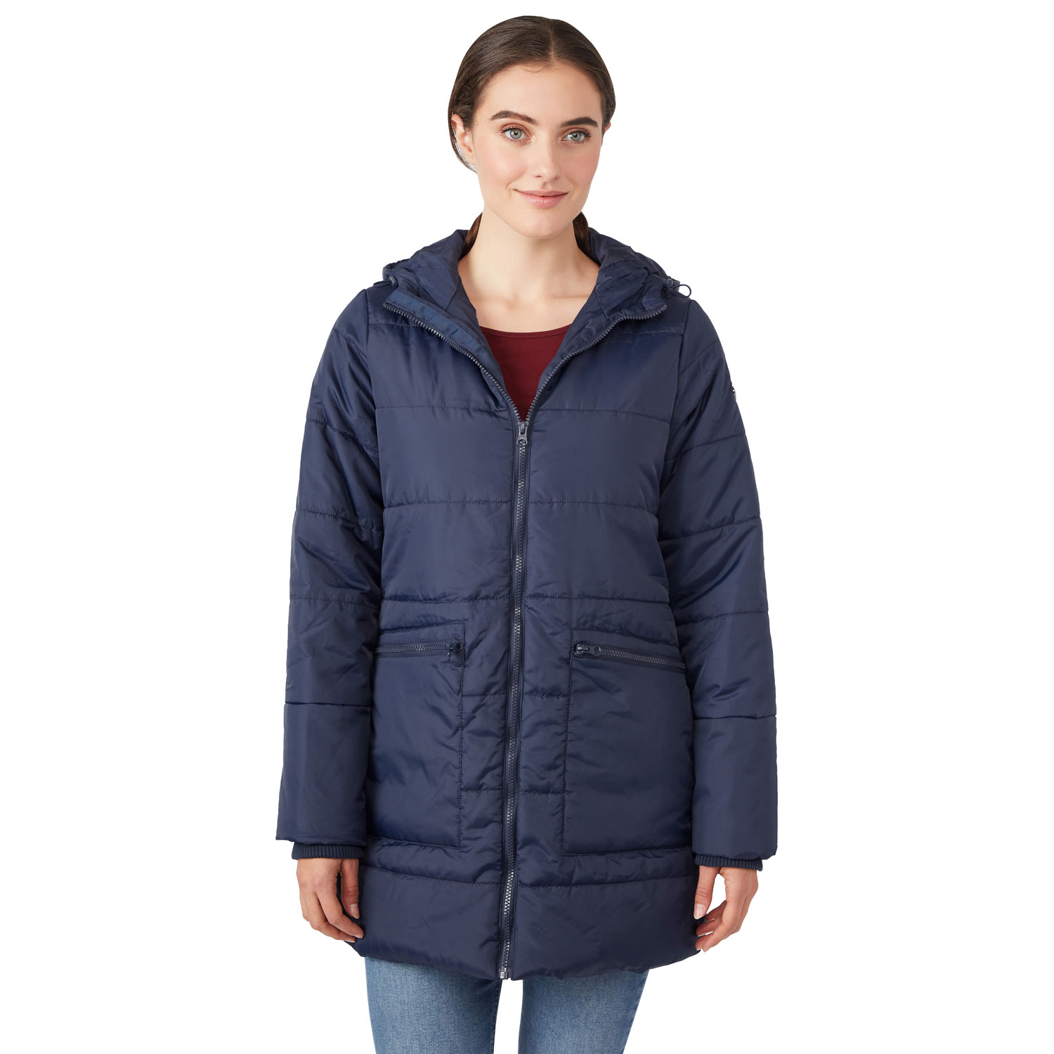 Manteau de maternité bouffant Gianna de Modern Eternity - Très petit - Bleu marine