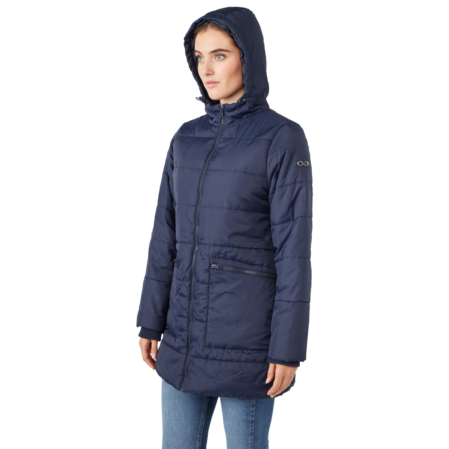 Manteau de maternité bouffant Gianna de Modern Eternity - Très petit - Bleu marine