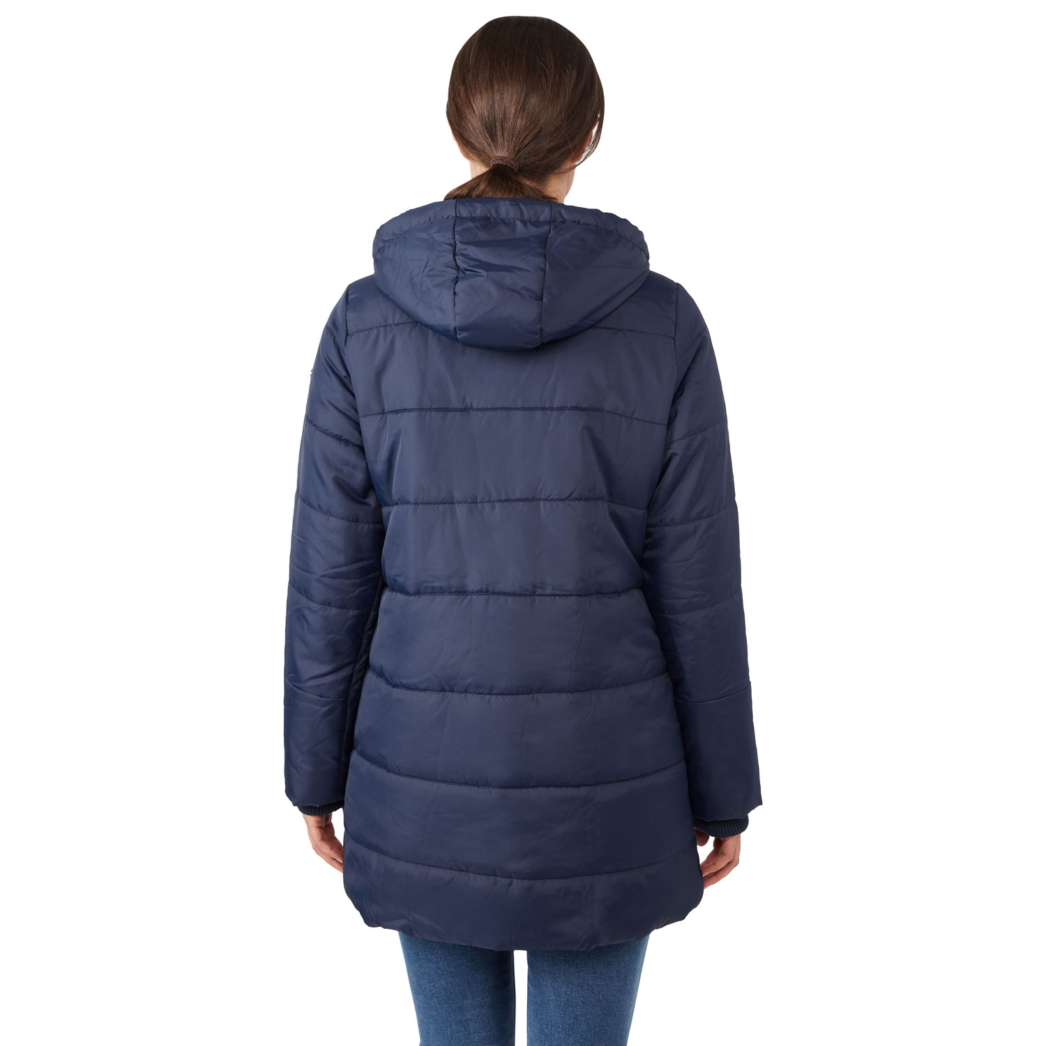 Modern Eternity Gianna Maternity Puffer Coat - Small - Navy