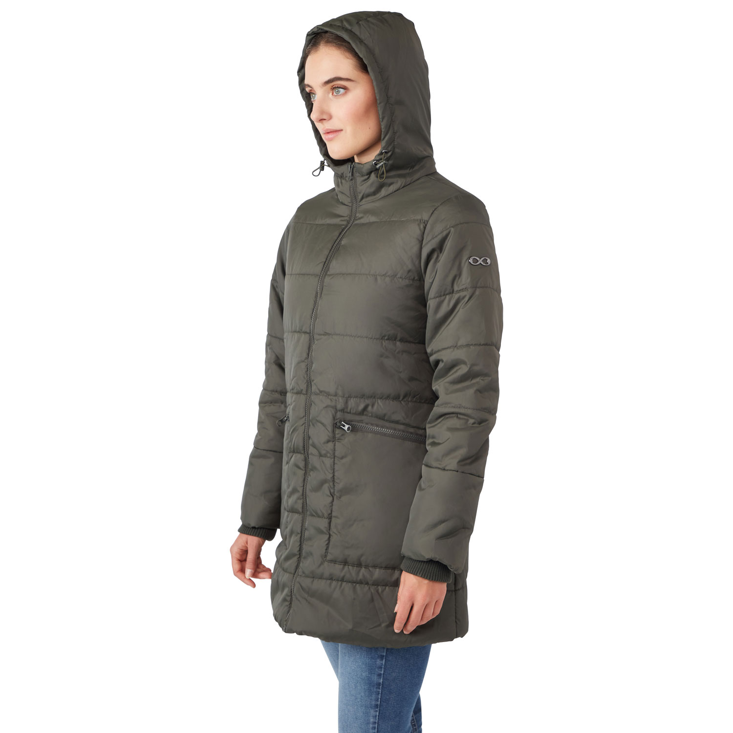 Manteau de maternité bouffant Gianna de Modern Eternity - Très petit - Kaki