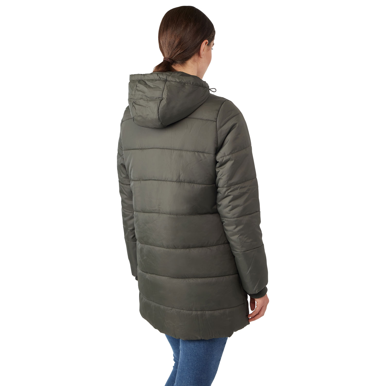 Modern Eternity Gianna Maternity Puffer Coat - Small - Khaki