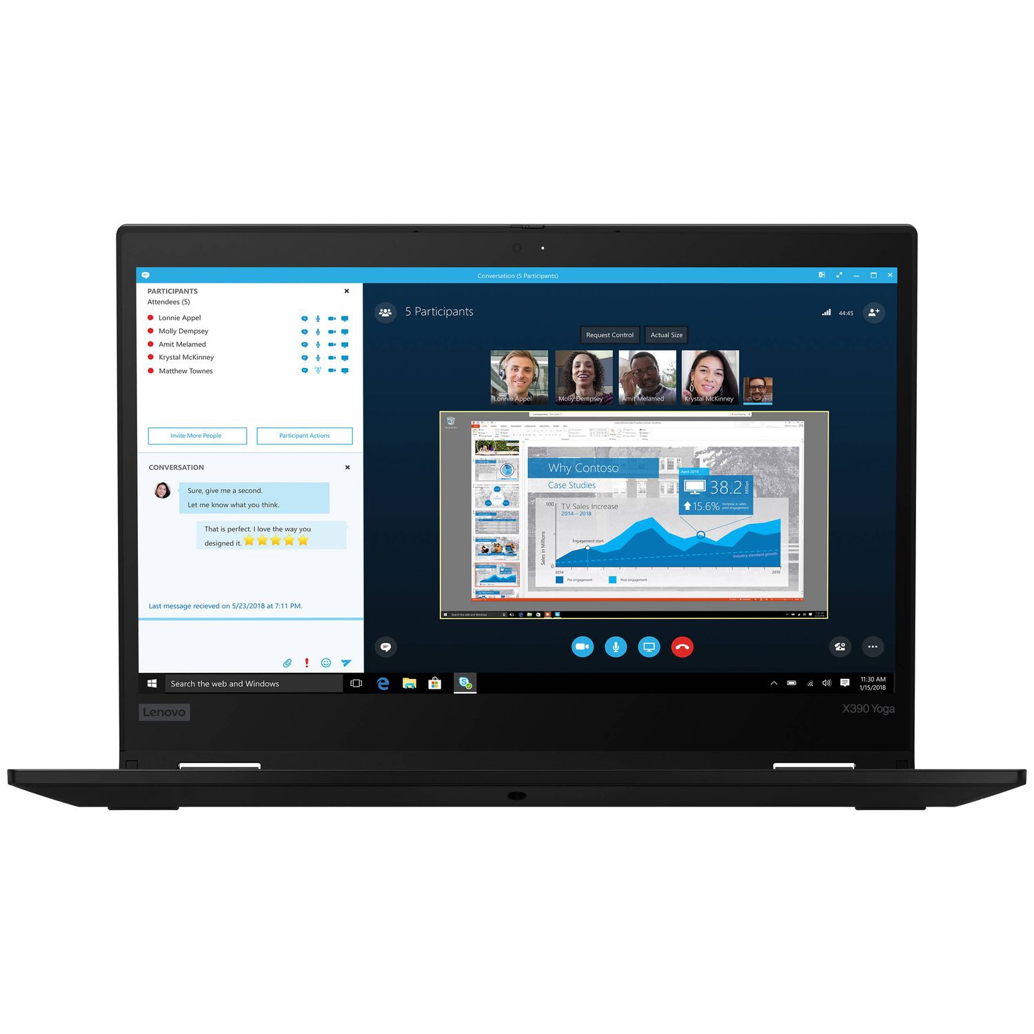 Refurbished (Good) - Lenovo ThinkPad Yoga X390 2-in-1 13.3