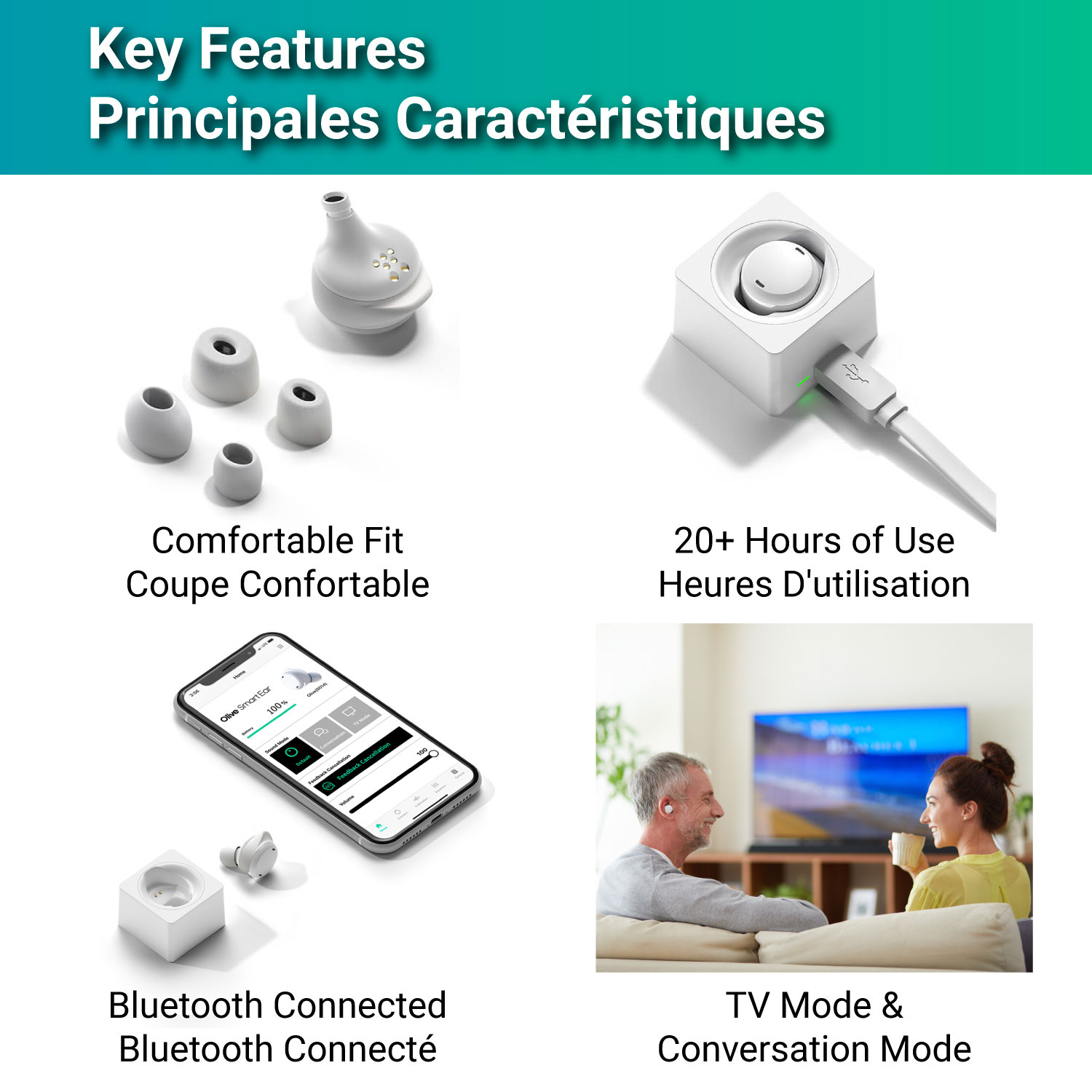 Amplificateur de son Bluetooth d'Olive Union - Blanc