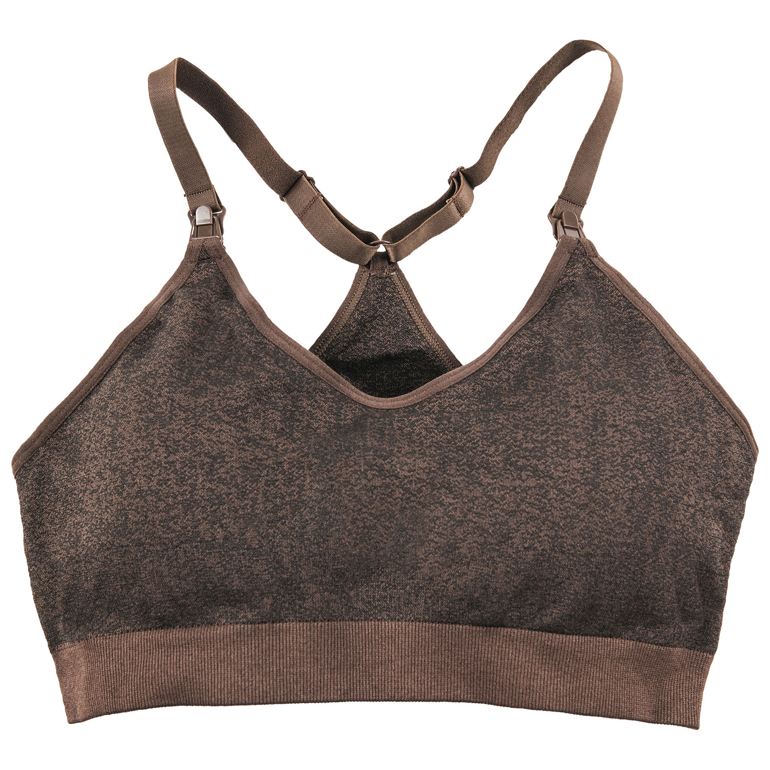 Modern Eternity Bella Active Seamless Nursing Bra - X-Large - Chocolate Jacquard