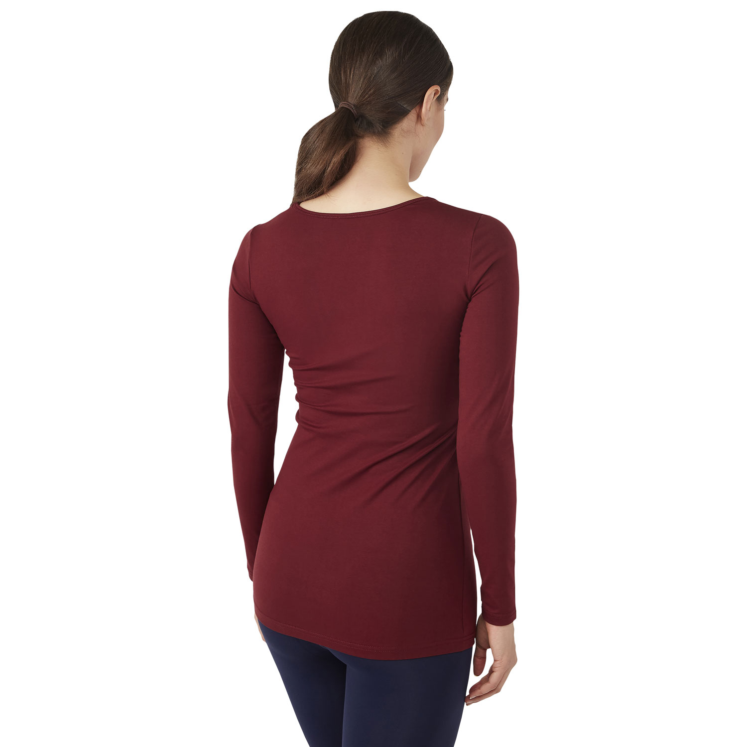 Modern Eternity Charlotte long Sleeve Nursing and Maternity Top - Small - Burgundy
