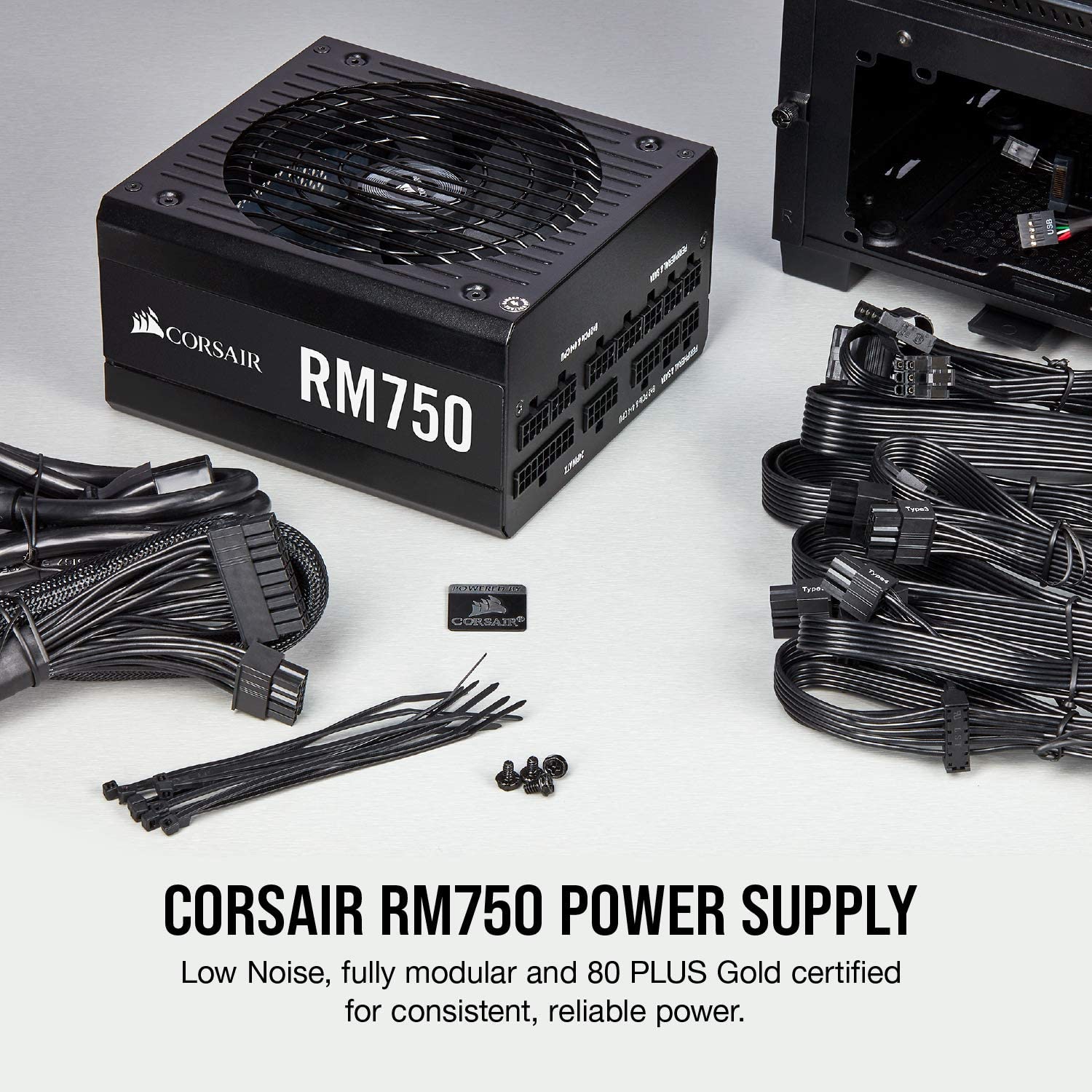 Corsair CP-9020195-NA RM Series RM750 80 Plus Gold Fully Modular ATX Power Supply