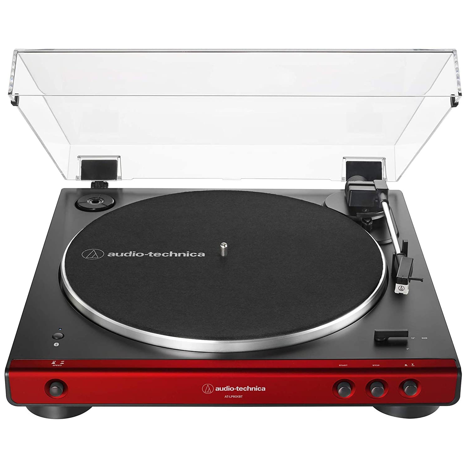 Audio-Technica AT-LP60XBT-RD Fully Automatic Belt-Drive Stereo Turntable, Red