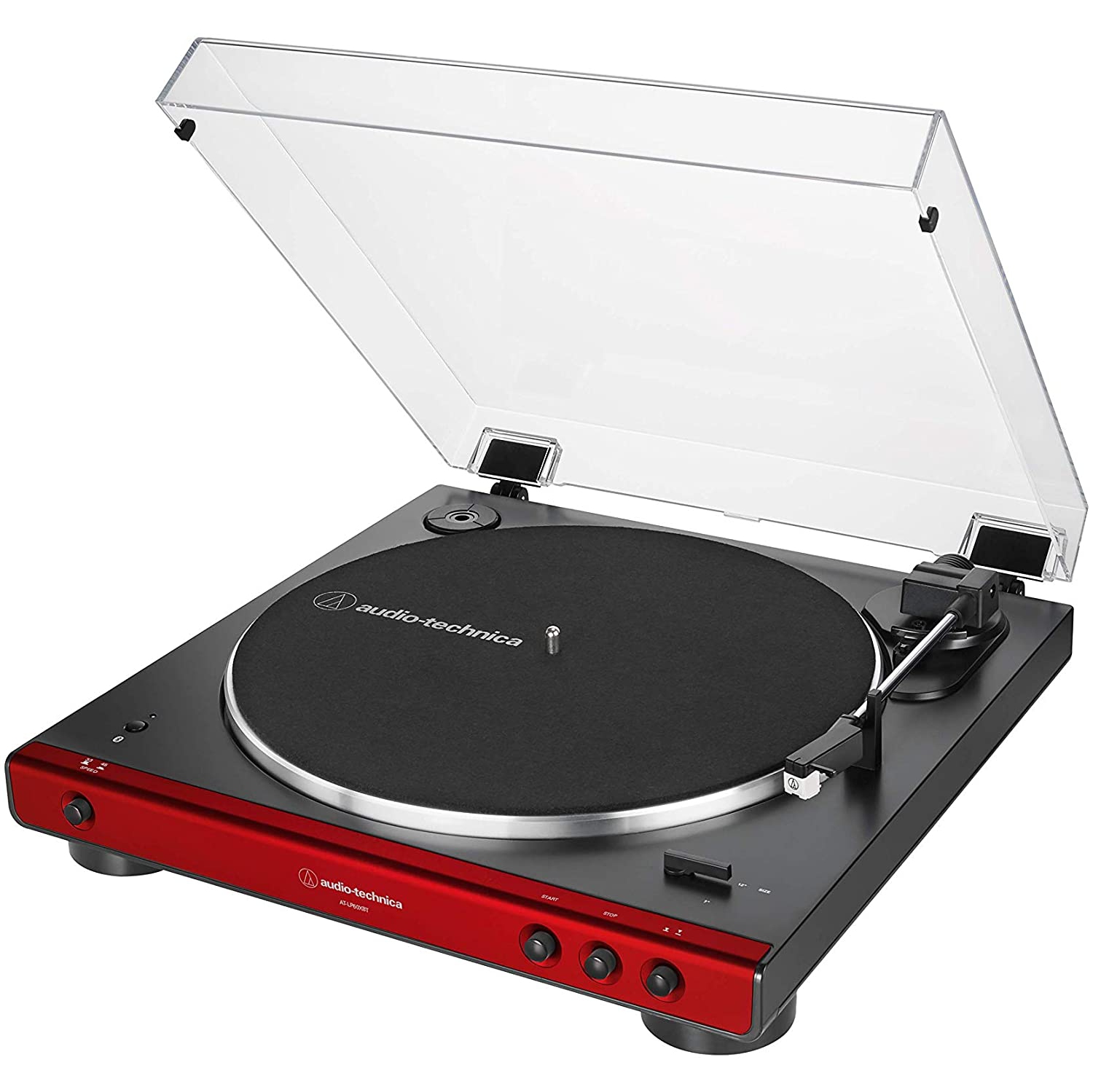 Audio-Technica AT-LP60XBT-RD Fully Automatic Belt-Drive Stereo Turntable, Red